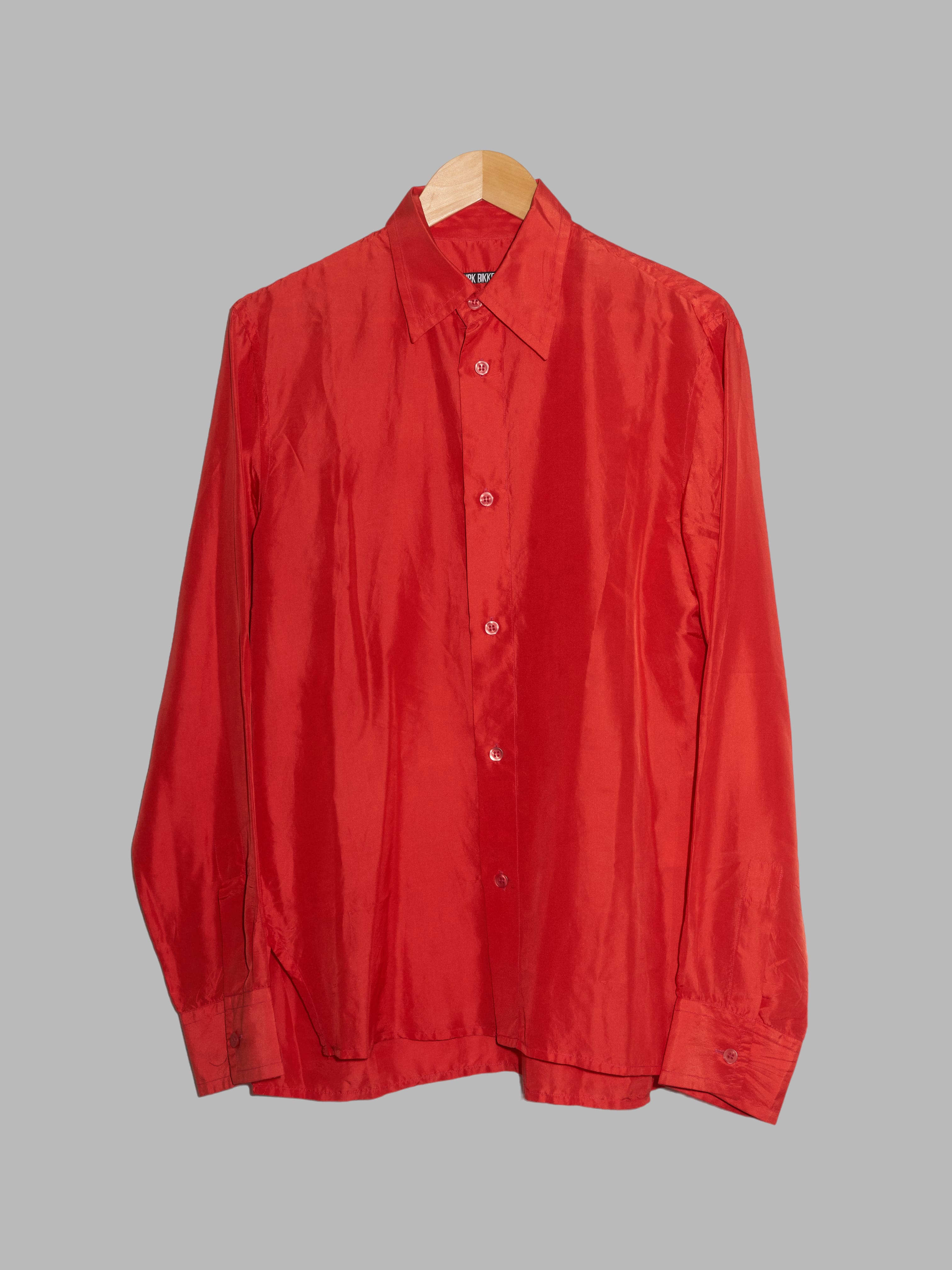 Dirk Bikkembergs 1990s 2000s red silk shirt – Filter store