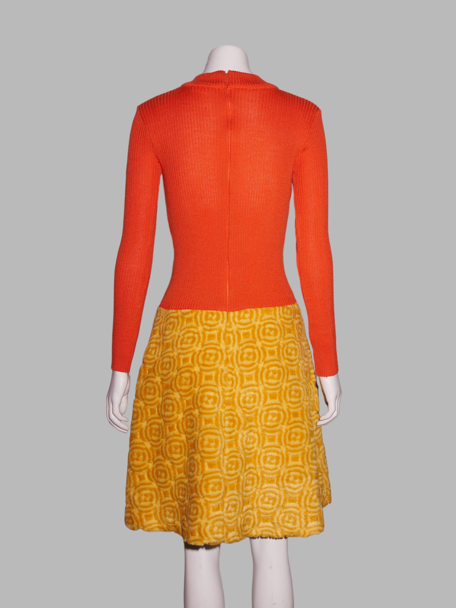 No Concept but Good Sense Yoichi Nagasawa 1990s orange yellow multi fabric dress