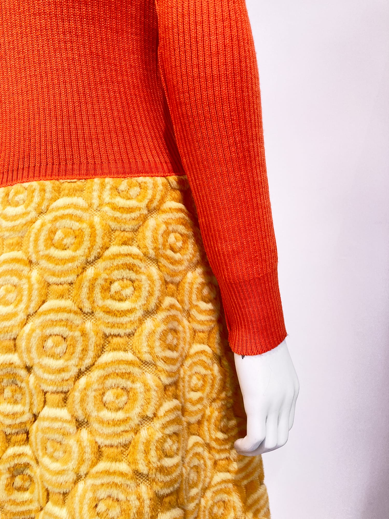 No Concept but Good Sense Yoichi Nagasawa 1990s orange yellow multi fabric dress