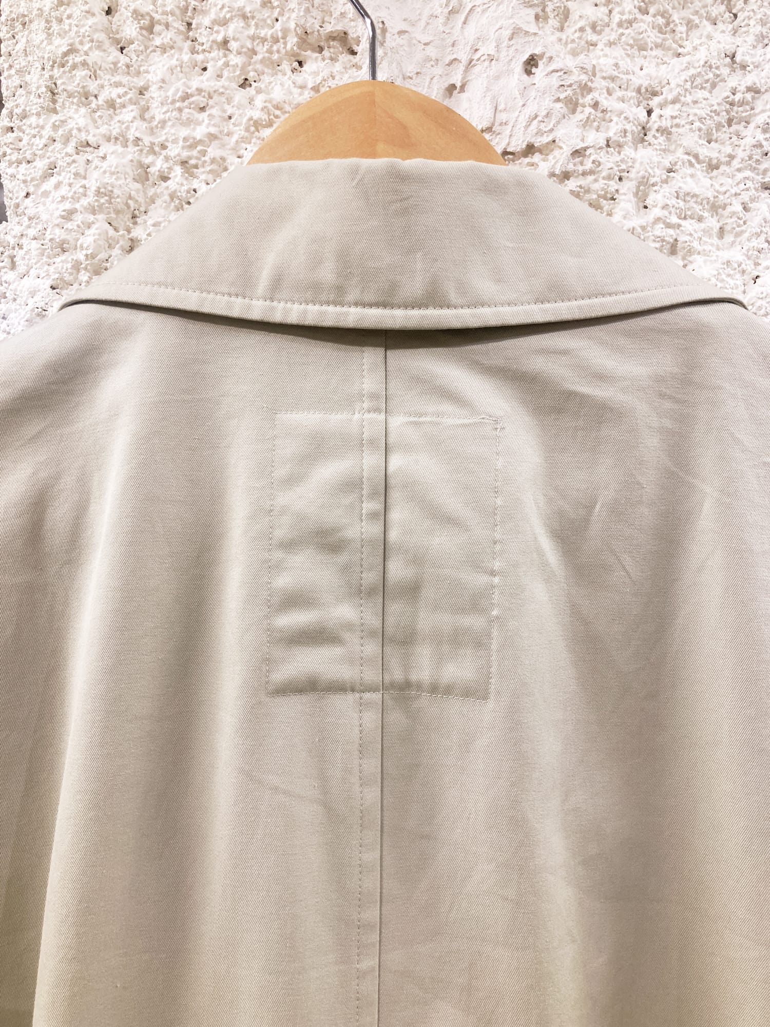 Yohji Yamamoto Impermeable Homme 1980s beige cotton raincoat with woolen liner