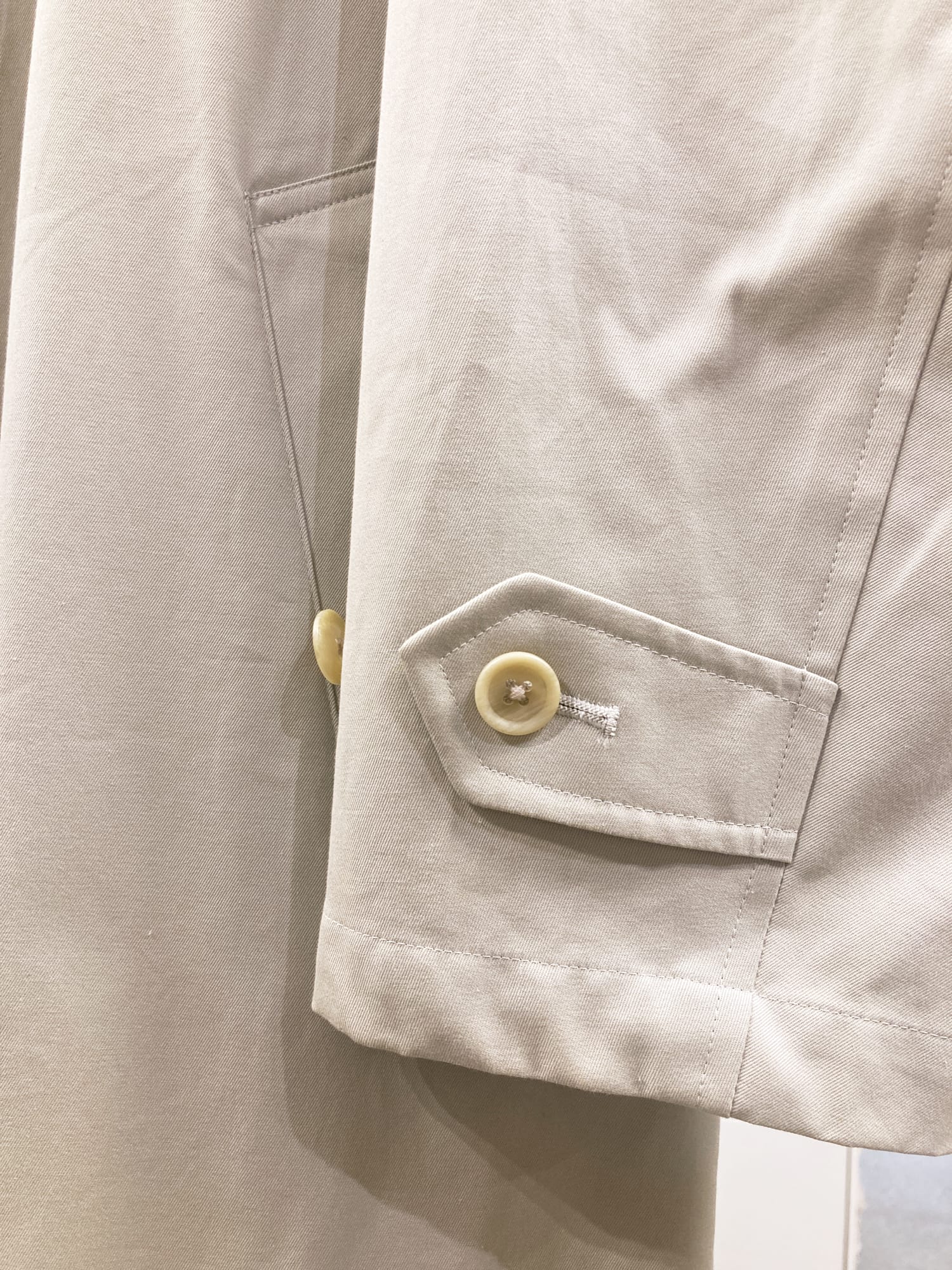 Yohji Yamamoto Impermeable Homme 1980s beige cotton raincoat with woolen liner