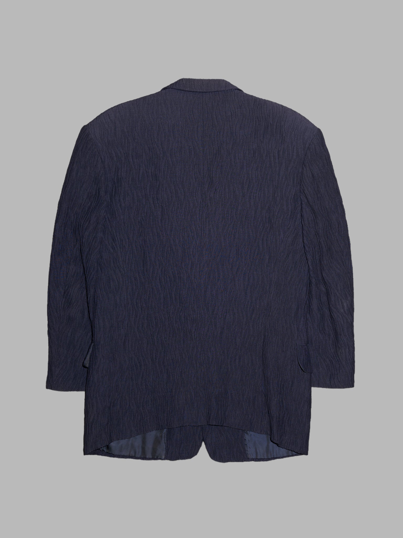 Pashu Shin Hosokawa 1980s textured wool poly two button blazer - S