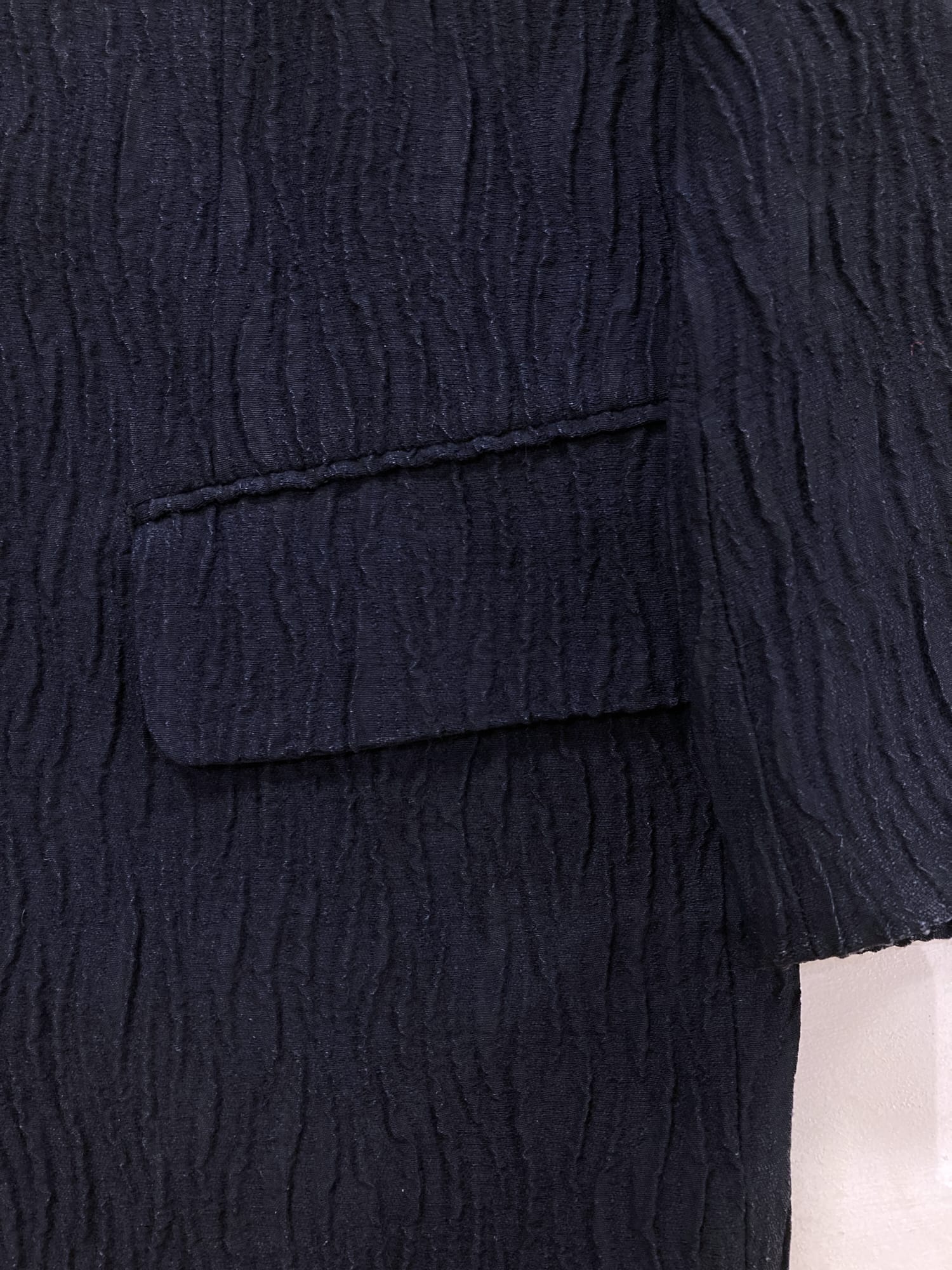 Pashu Shin Hosokawa 1980s textured wool poly two button blazer - S