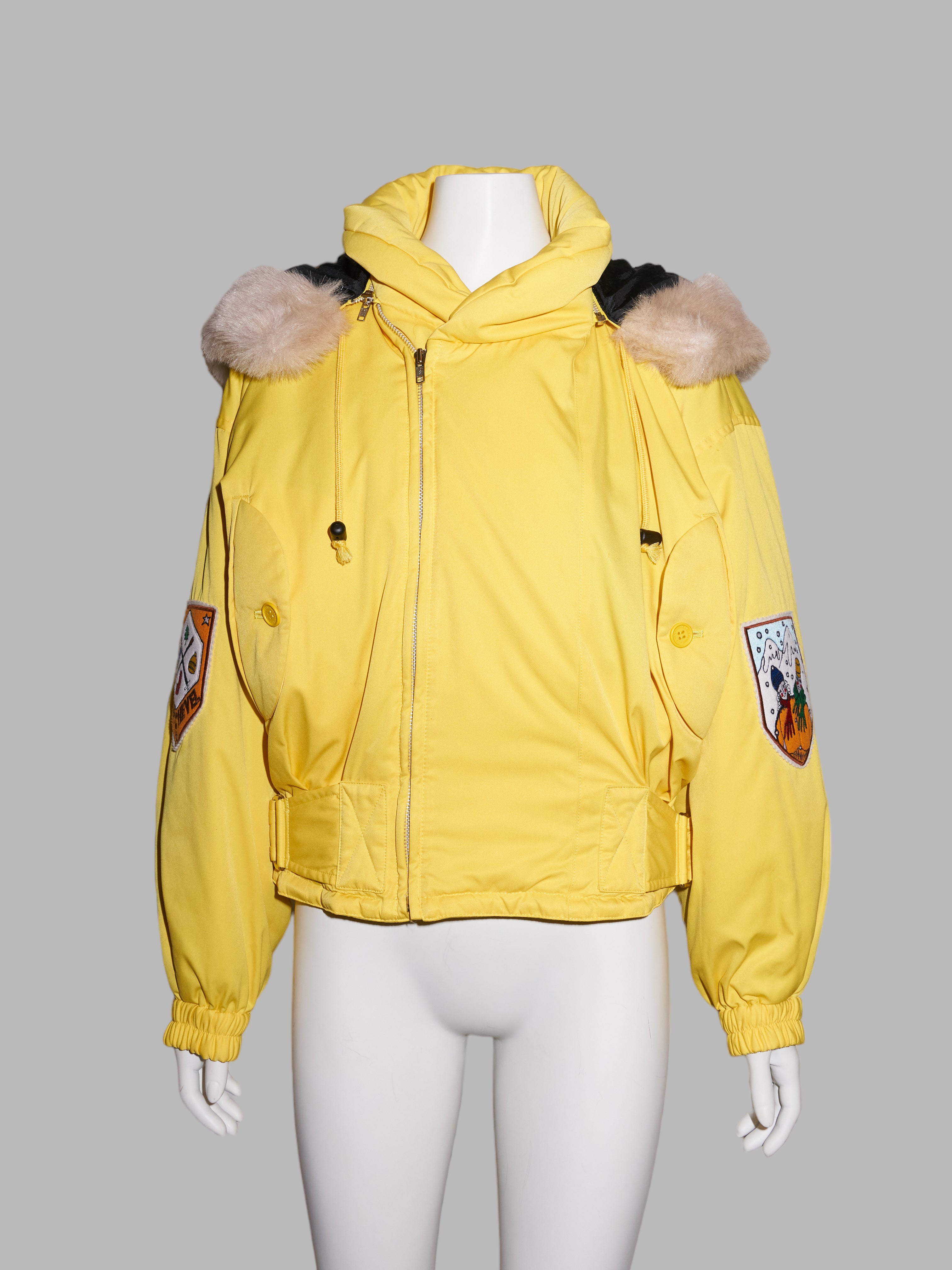 Jean-Charles de Castelbajac Sport 1990s padded yellow ski jacket 