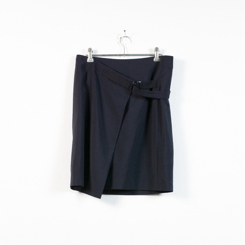 03SS HUSSEIN CHALAYAN Gimmick Skirt スカート hussein chalayan navy wool wrap front mini skirt – Filter store