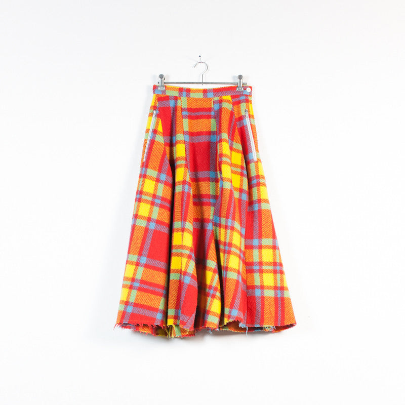 Tricot Comme des Garcons 2000 multicolour wool blanket skirt S