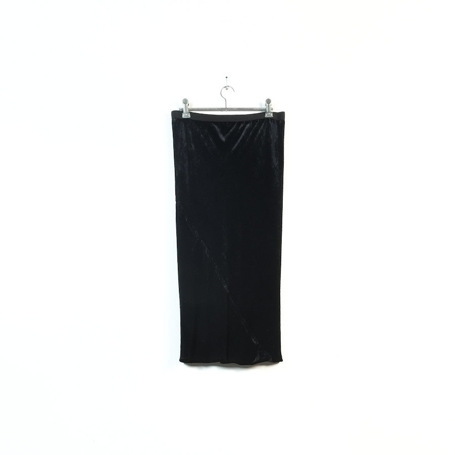 Black velvet bias cut skirt outlet