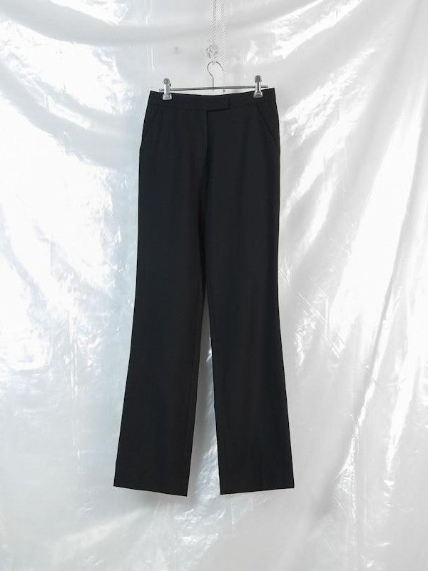 Veronique Branquinho black wool hem detail trousers – Filter