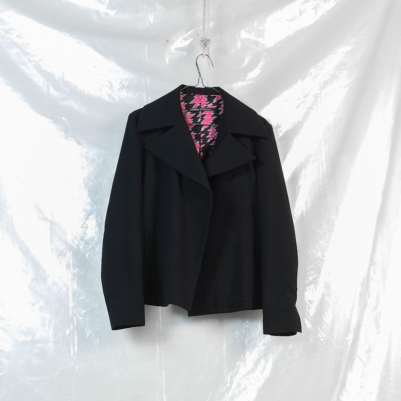 Limi Feu black wool contrast lining open peacoat – Filter store