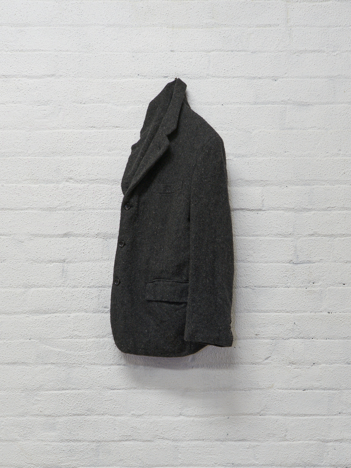 Comme des garcons homme grey boiled wool 3 button blazer - 2003