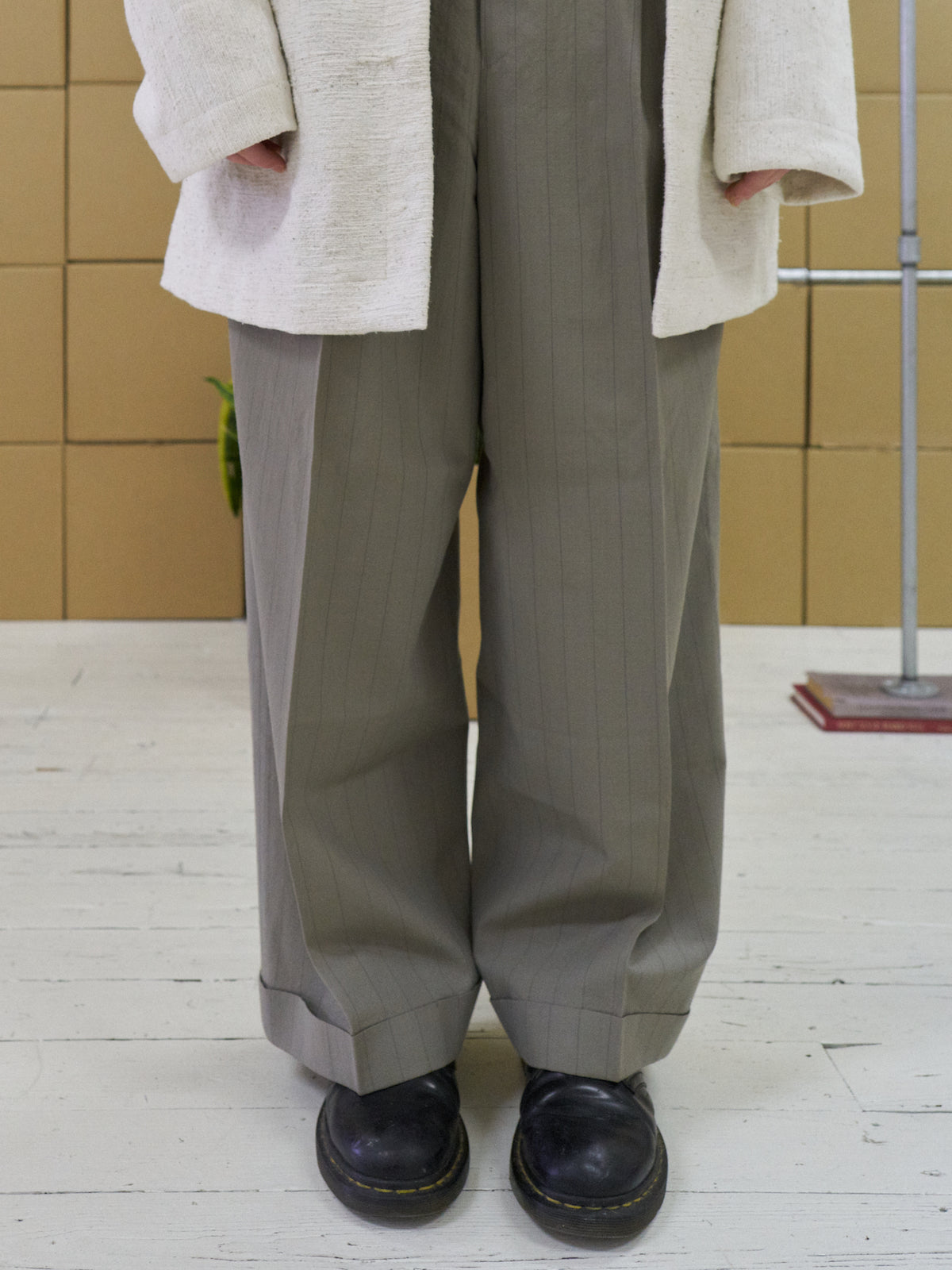 Tricot comme des garcons 1992 striped wide leg trousers – Filter store