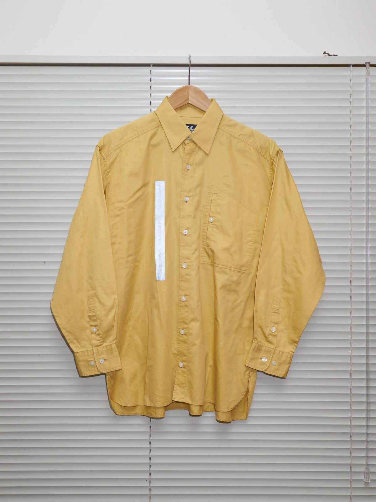 CC kansai yamamoto 1990s yellow cotton logo reflector patch shirt 