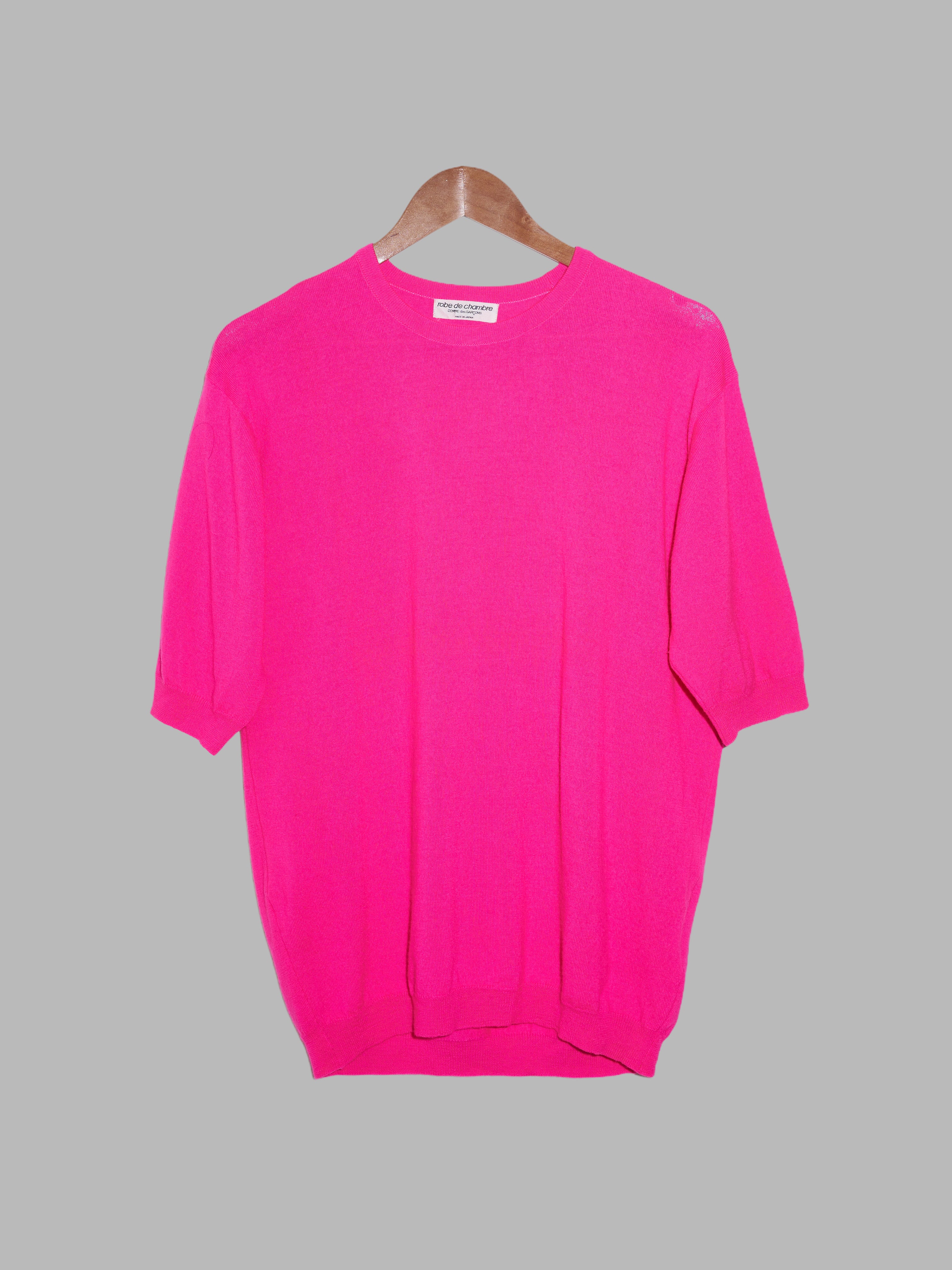 Robe de Chambre Comme des Garcons 1989 pink wool short sleeve