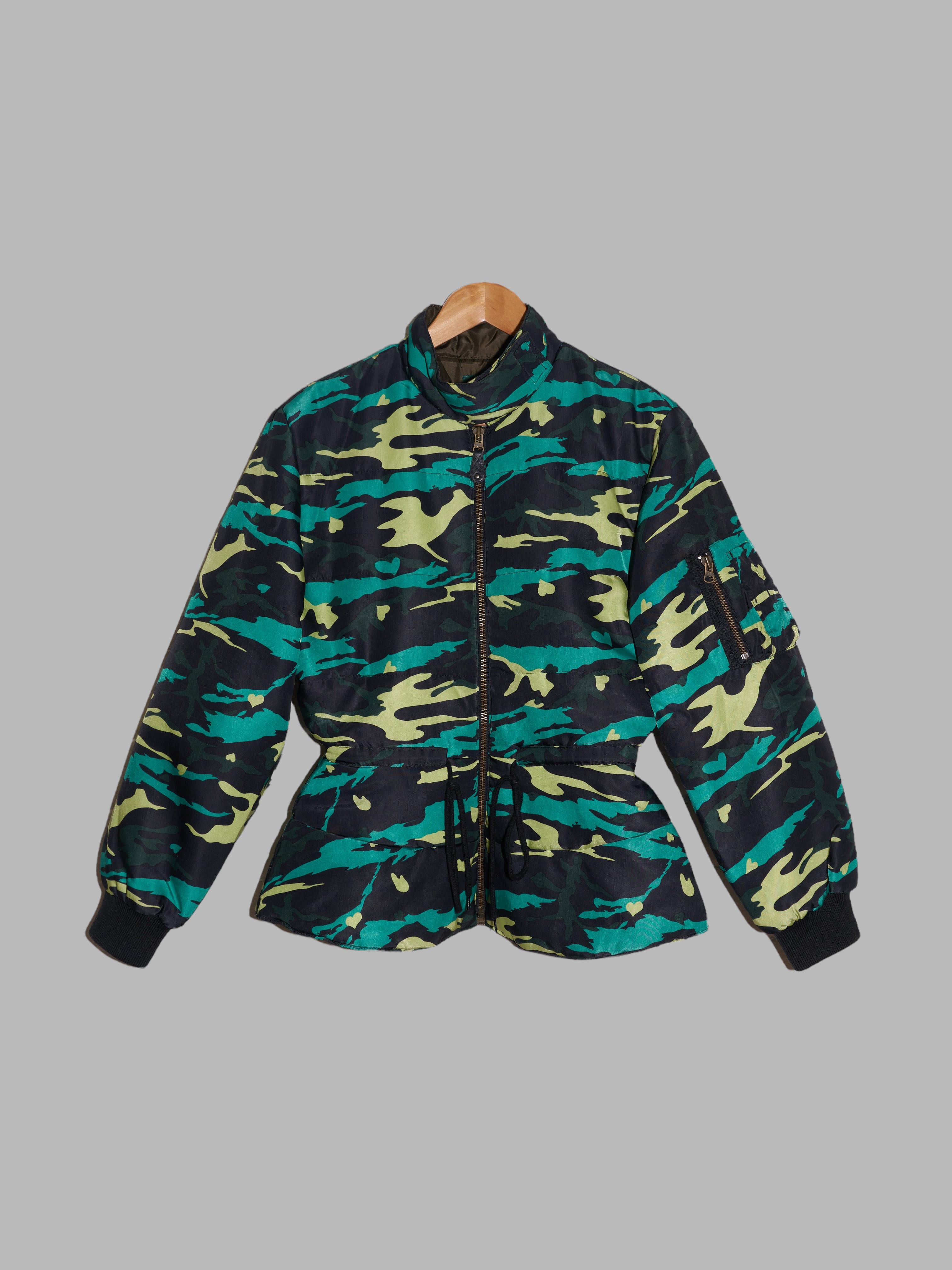 Jean Paul Gaultier Junior Heart Camo MA-1 Bomber | Depop