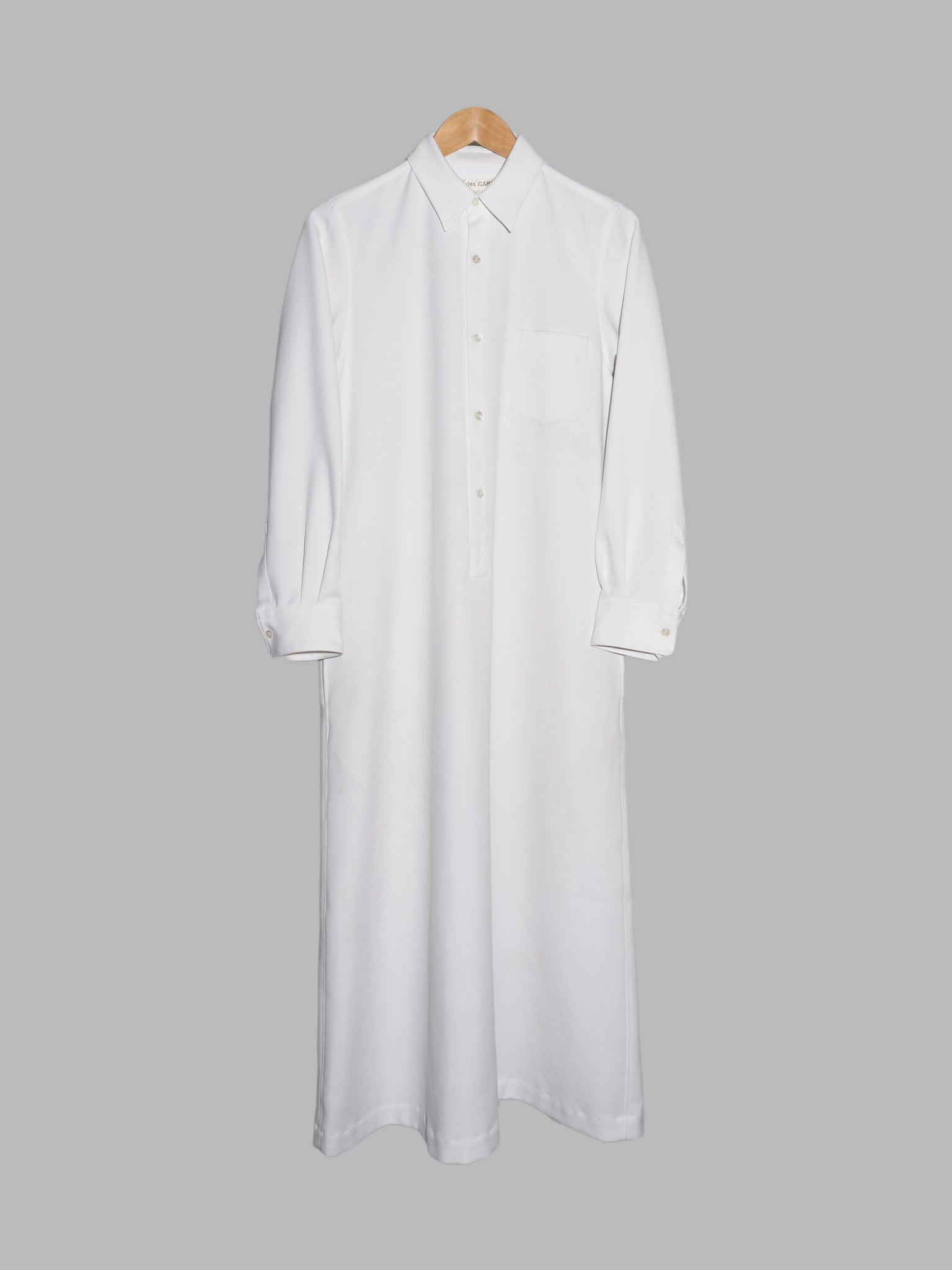 Comme des Garcons AW1995 "Sweeter than Sweet" white maxi pullover shirt dress M