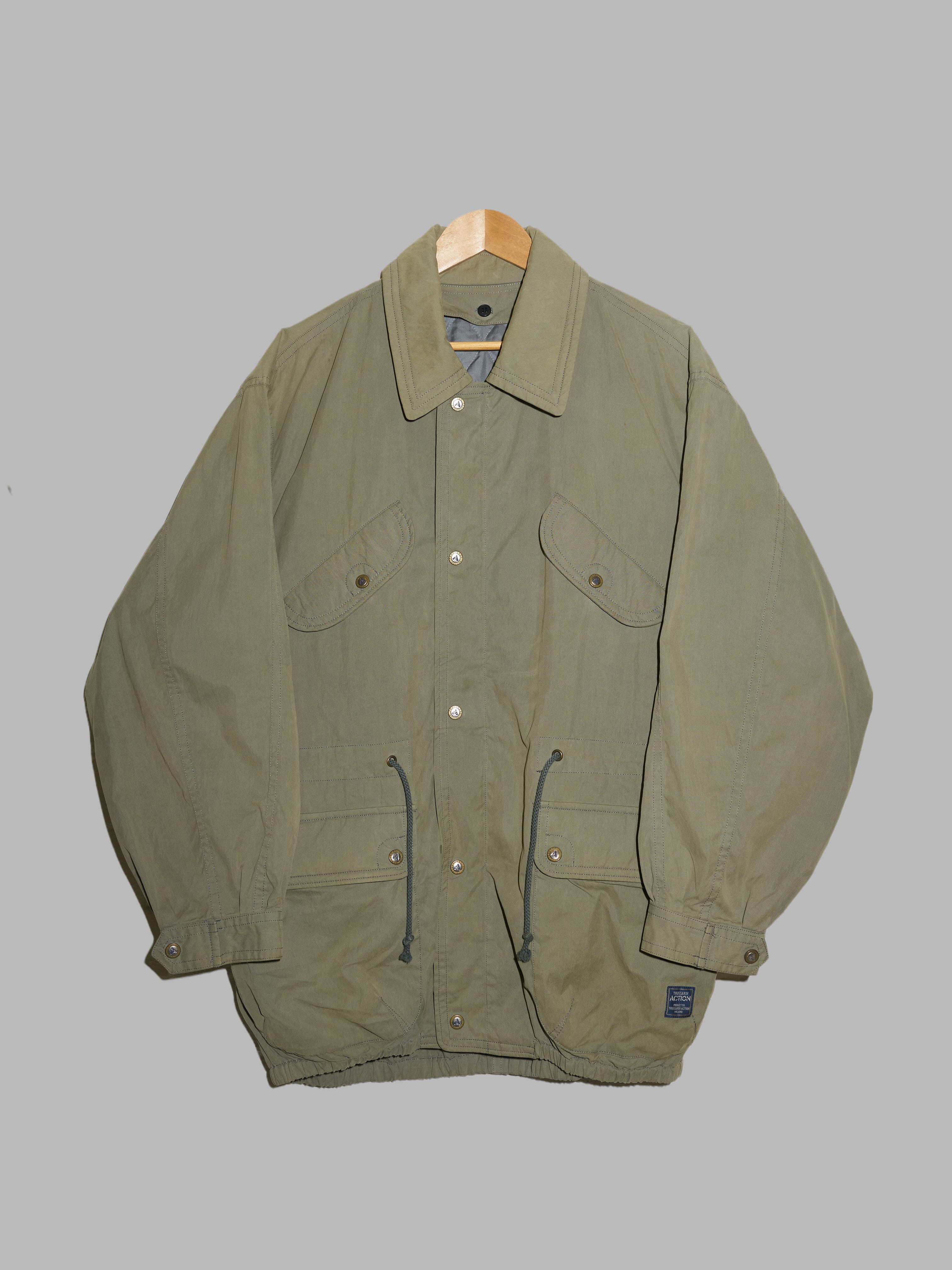 Trussardi Action 1990s oversized cotton military jacket size 48
