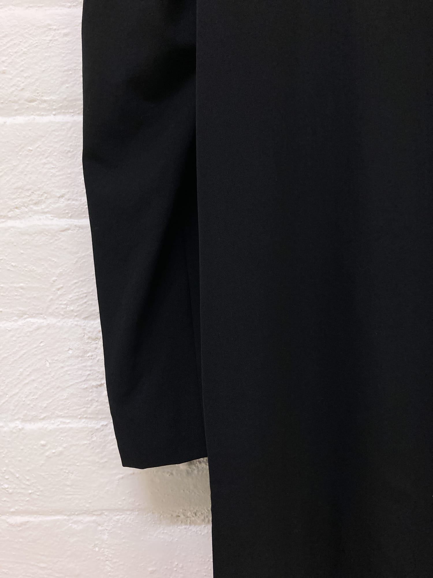 Y’s Yohji Yamamoto 1990s black lightweight wool five button coat
