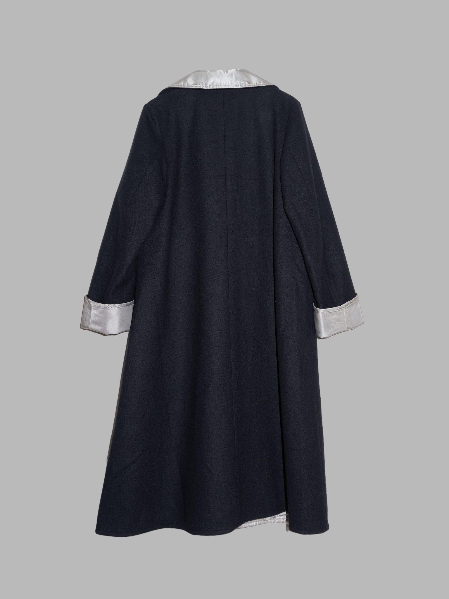 I Wish Y’s Bis Yohji Yamamoto 1990s reversible black silver melton wool coat