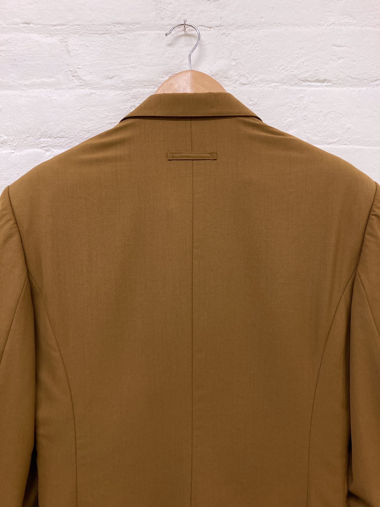 Jean Paul Gaultier Homme 1990s mustard wool three button trouser suit