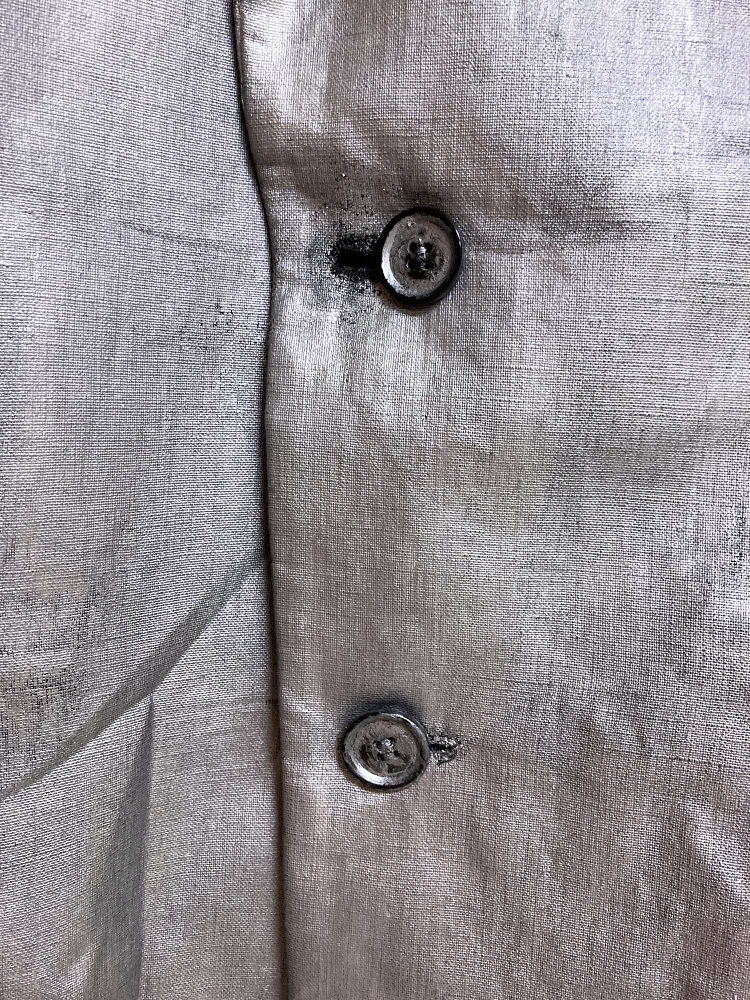 Vintage 180g painted silver two button peak lapel blazer - size 46