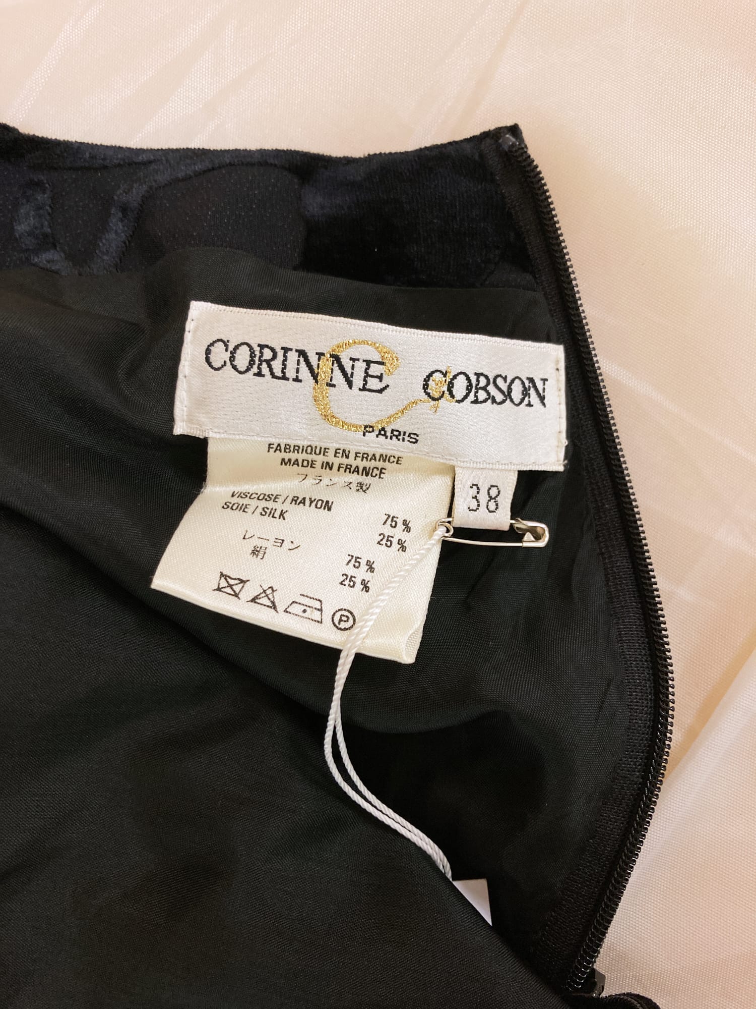 Corinne Cobson black burnout devore velvet sleeveless scoop neck maxi dress