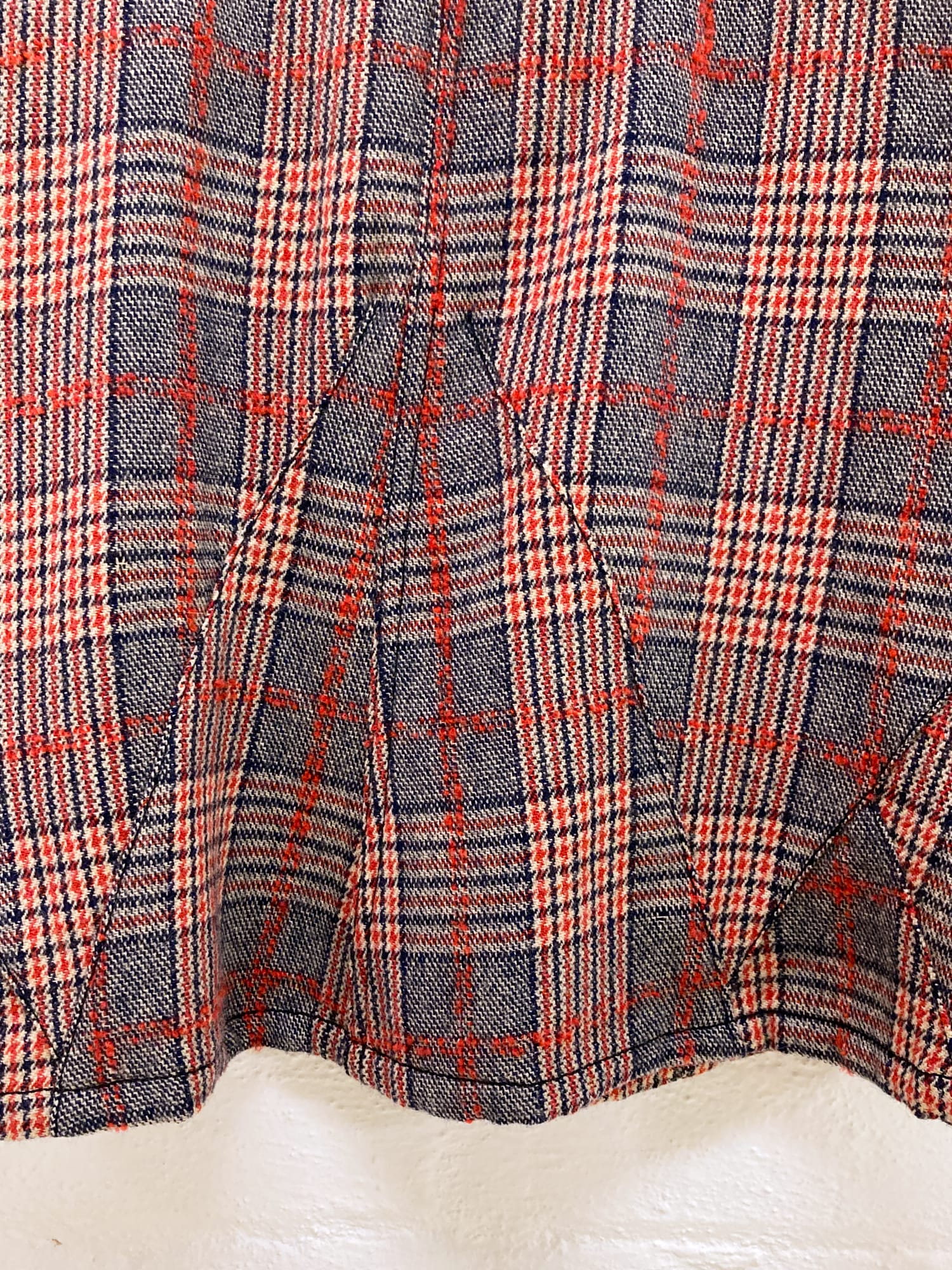 Junya Watanabe Comme des Garcons winter 2004 red wool plaid panelled skirt