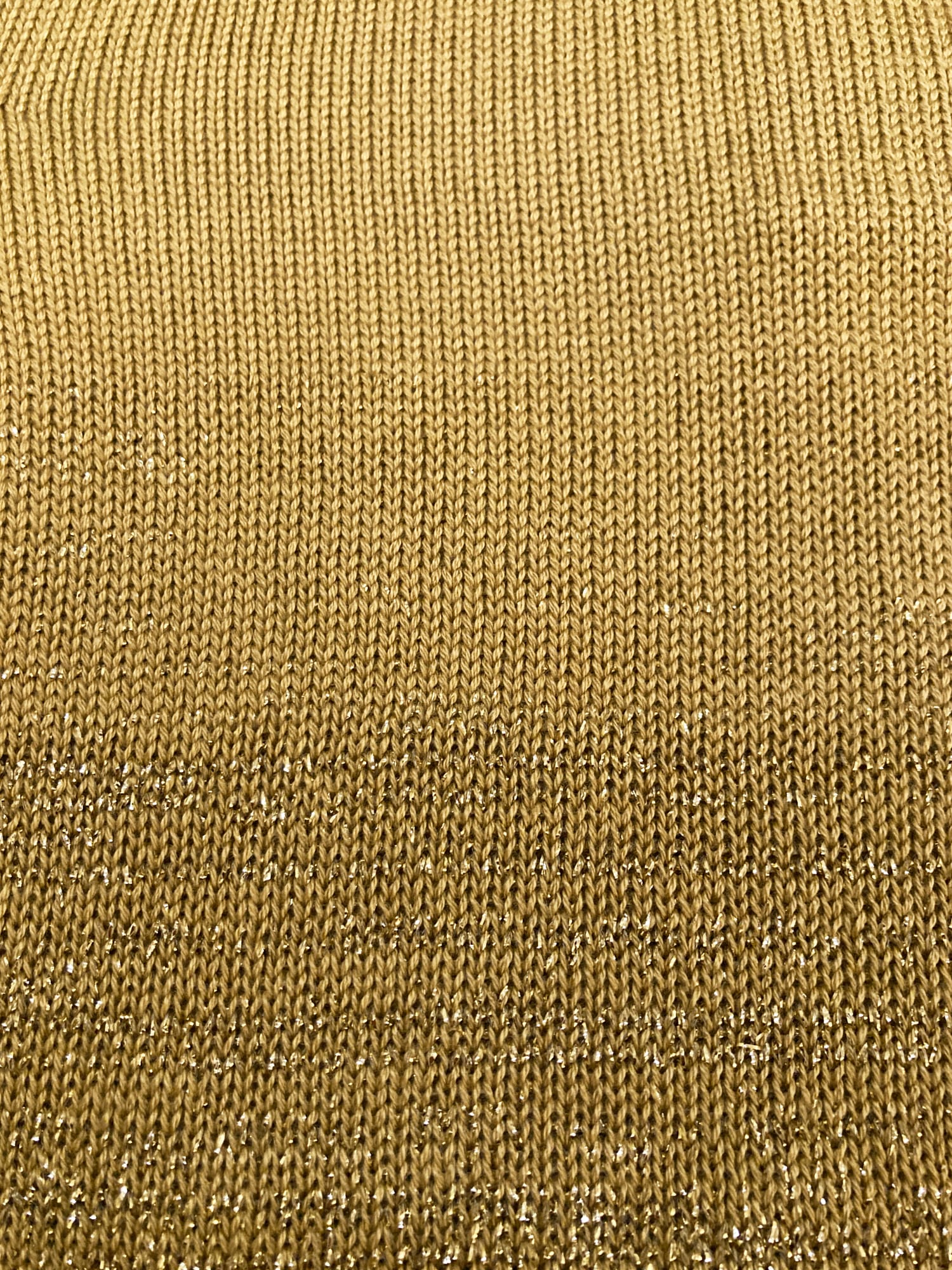 Dirk Bikkembergs 1990s gold knitted polo shirt with lurex threads - S