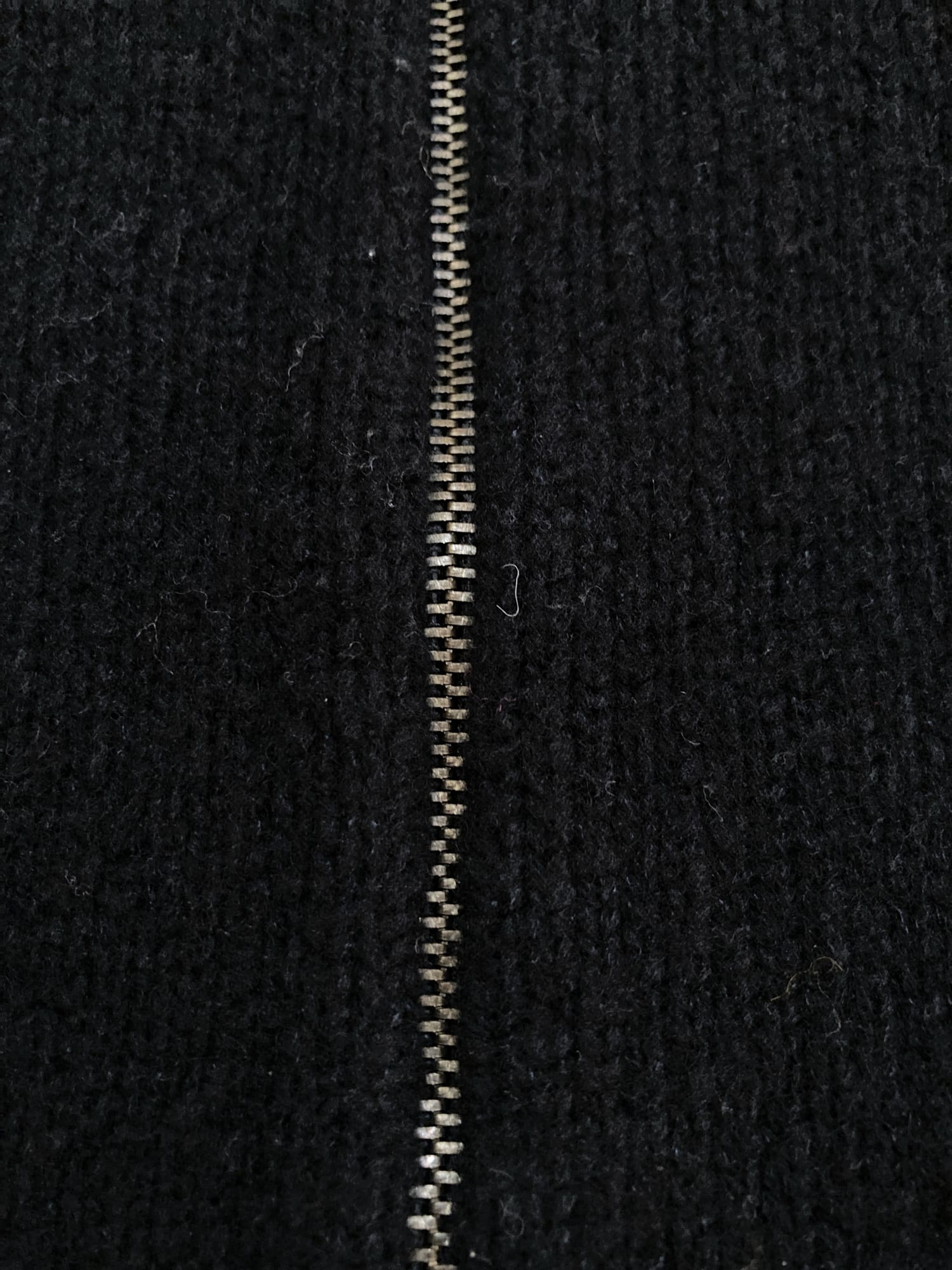 Dirk Bikkembergs winter 1996 black wool metal flower applique zip cardigan - S