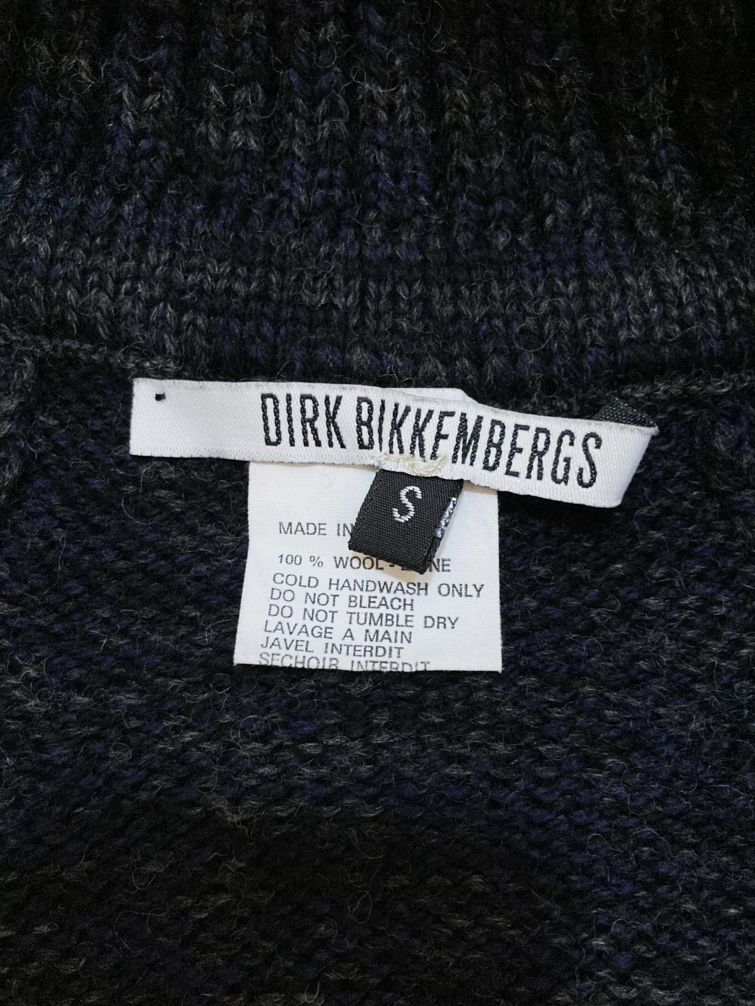 Dirk Bikkembergs winter 1996 grey wool detachable sleeve knit