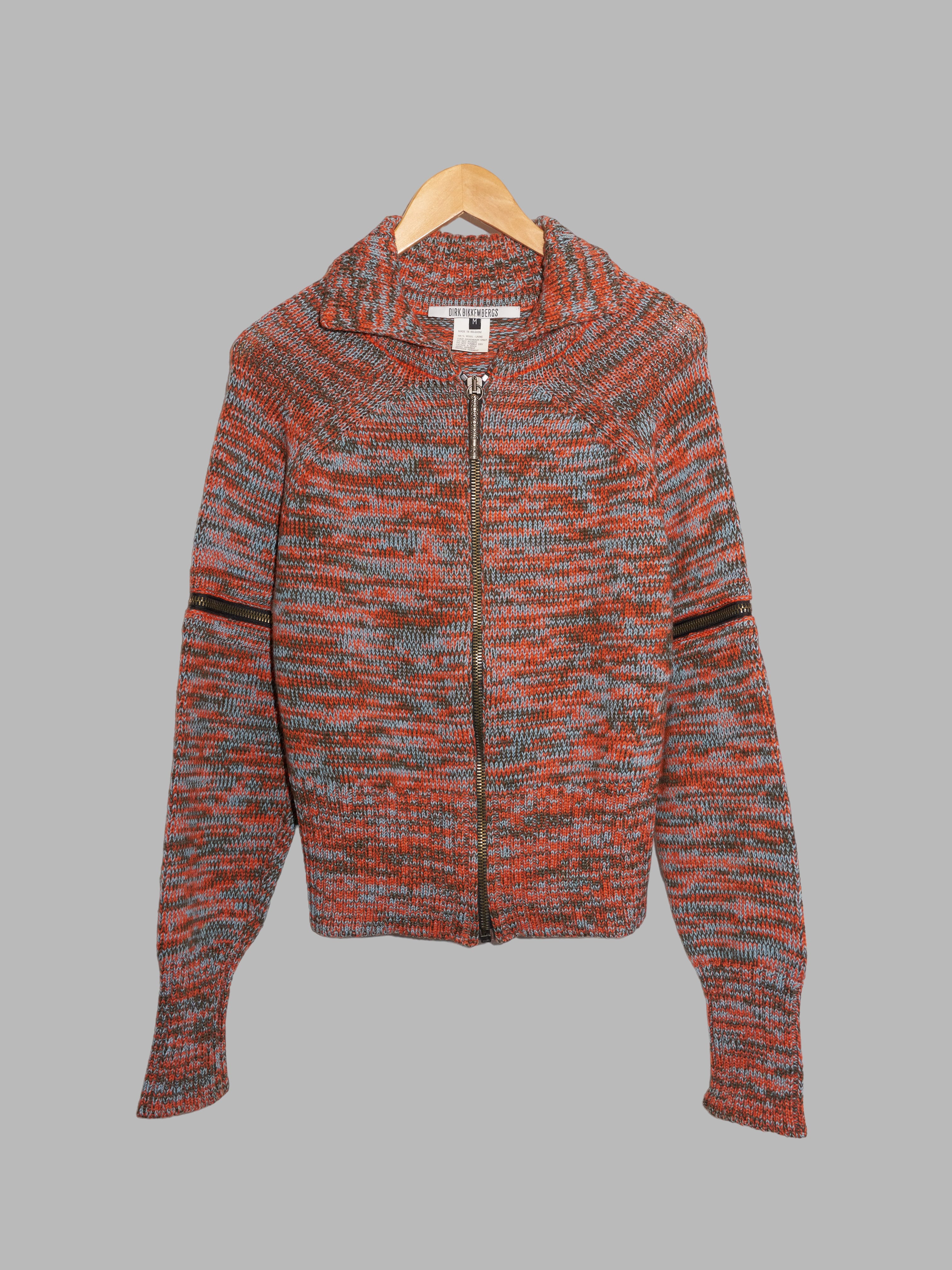 Dirk Bikkembergs winter 1996 orange wool detachable sleeve knit