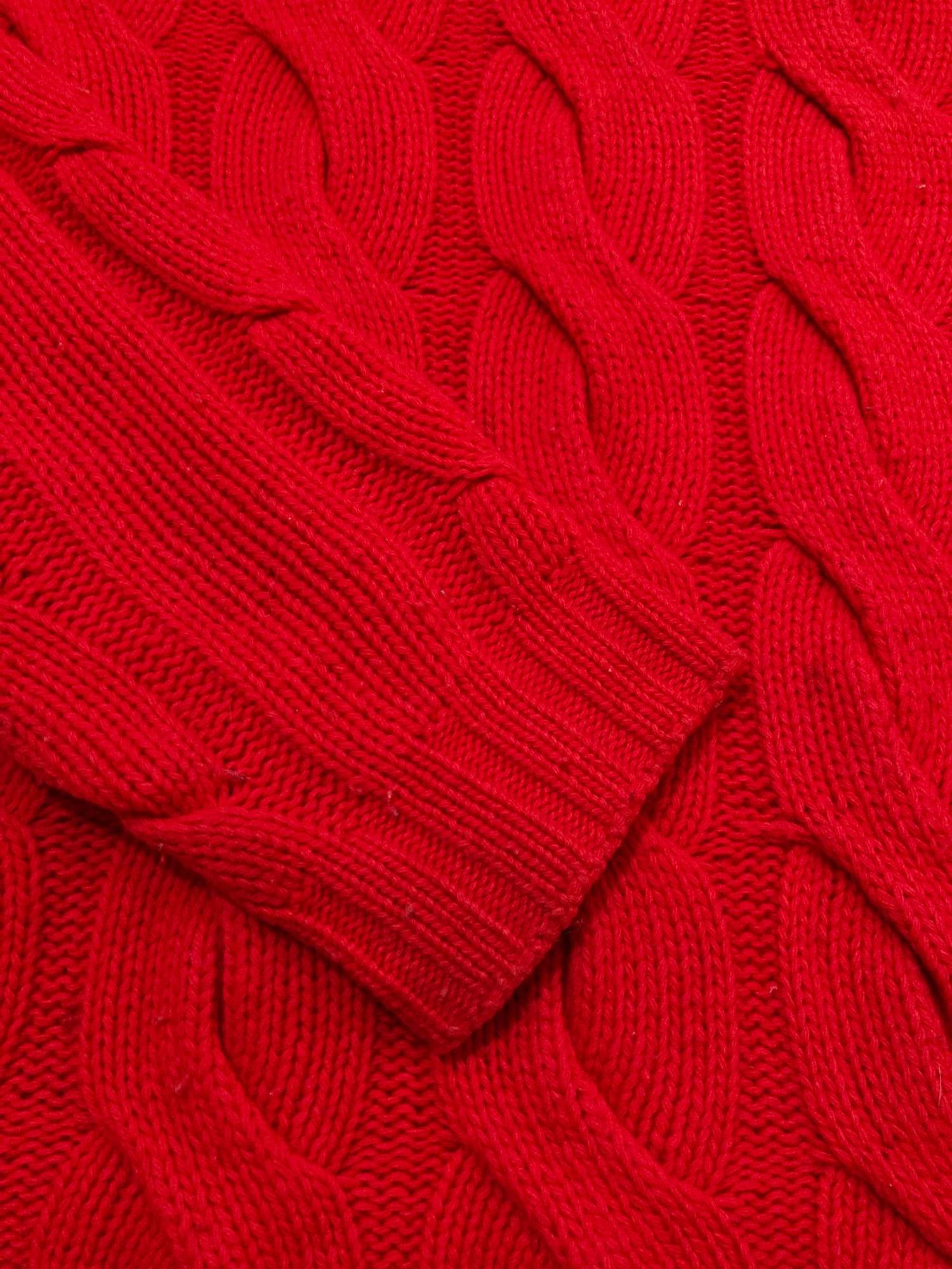 Dirk Bikkembergs 1990s 2000s red wool cable knit turtleneck jumper S