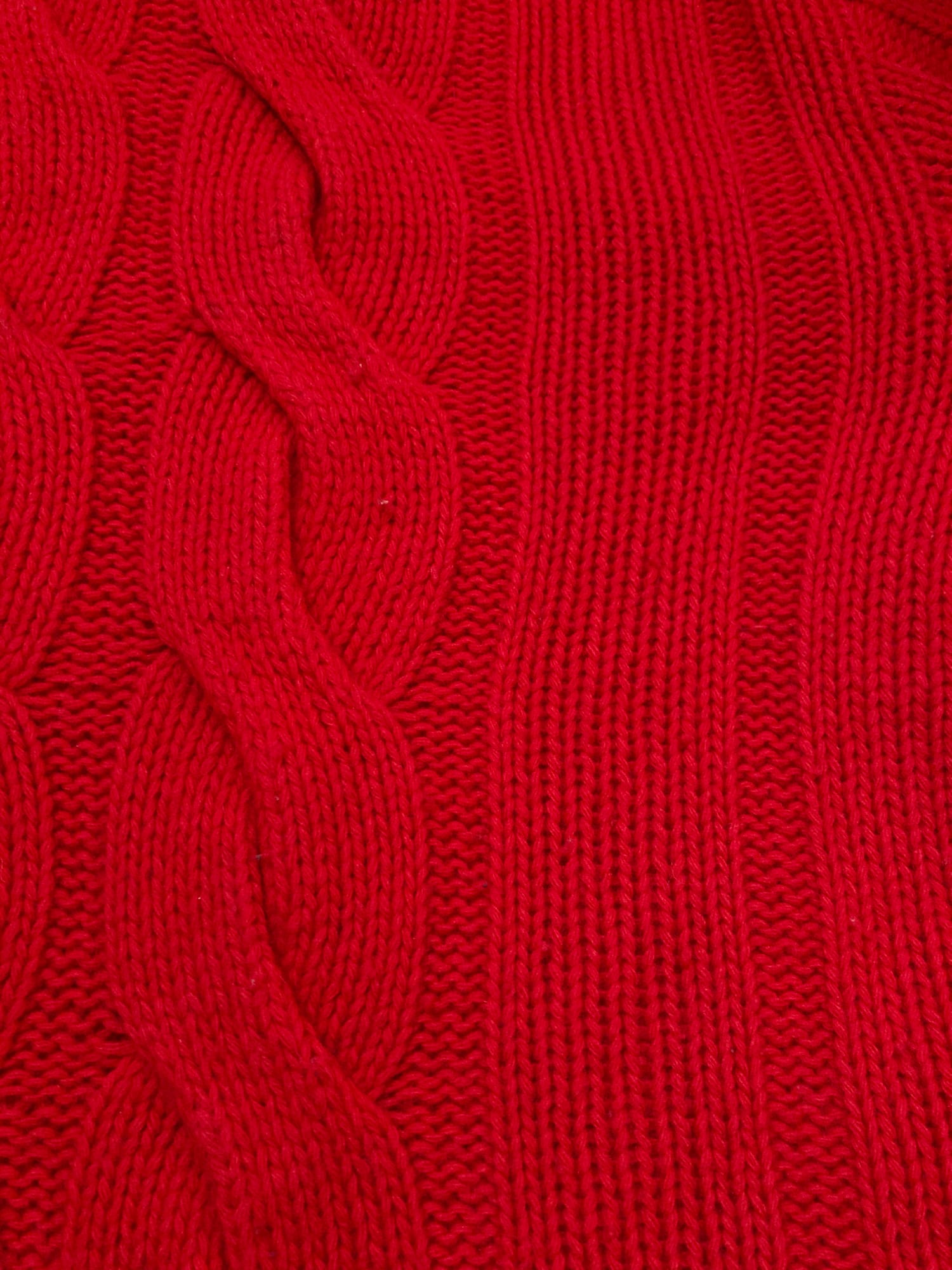 Dirk Bikkembergs 1990s 2000s red wool cable knit turtleneck jumper S