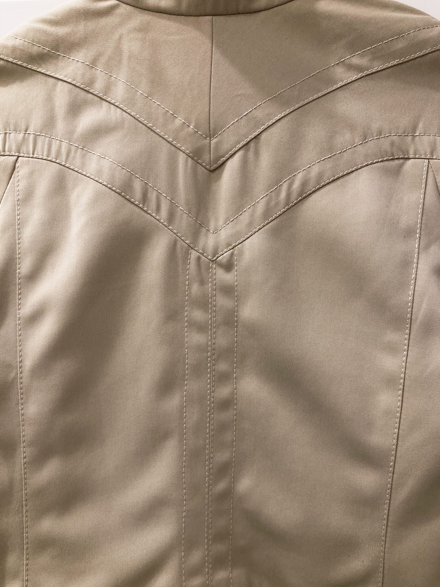 Dirk Bikkembergs 1990s 2000s beige paneled drill high neck zip
