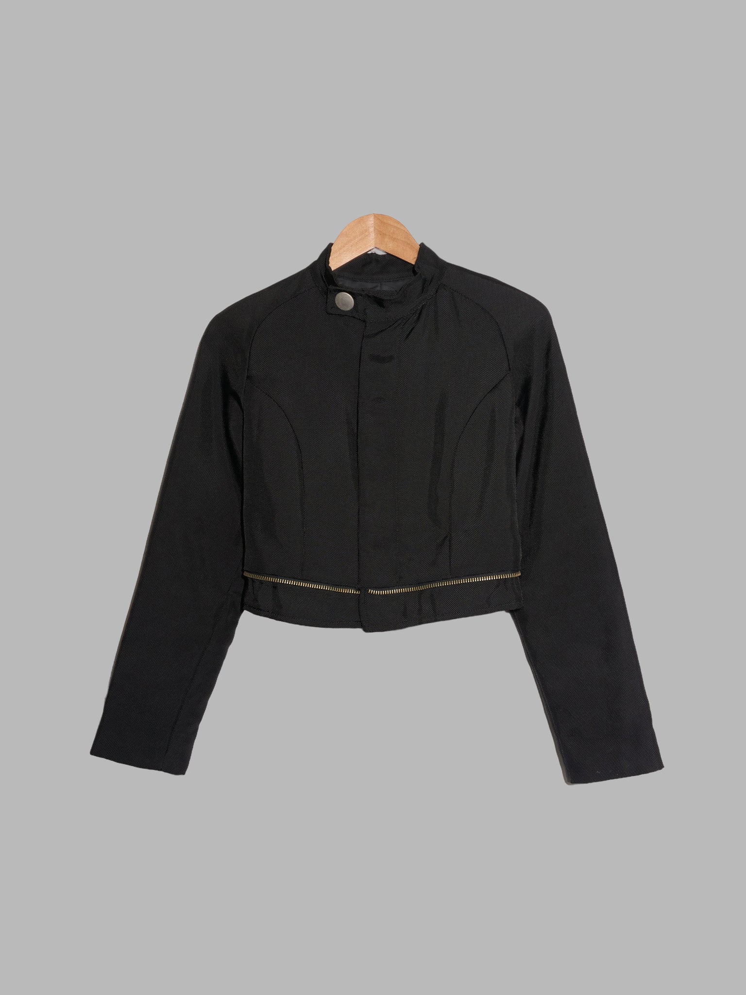 Dirk Bikkembergs winter 1996 black ballistic nylon jacket with detachable hem