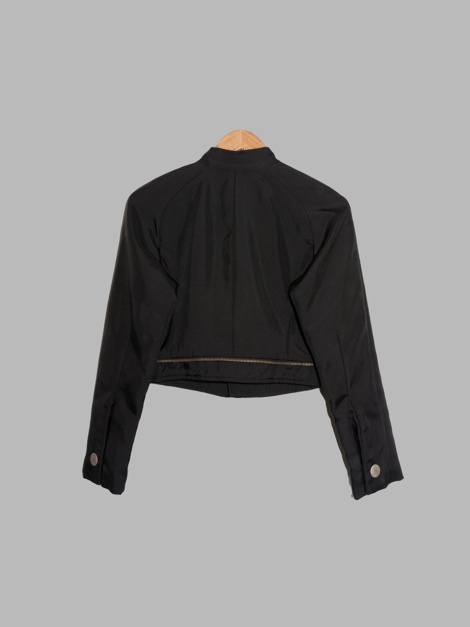 Dirk Bikkembergs winter 1996 black ballistic nylon jacket with detachable hem