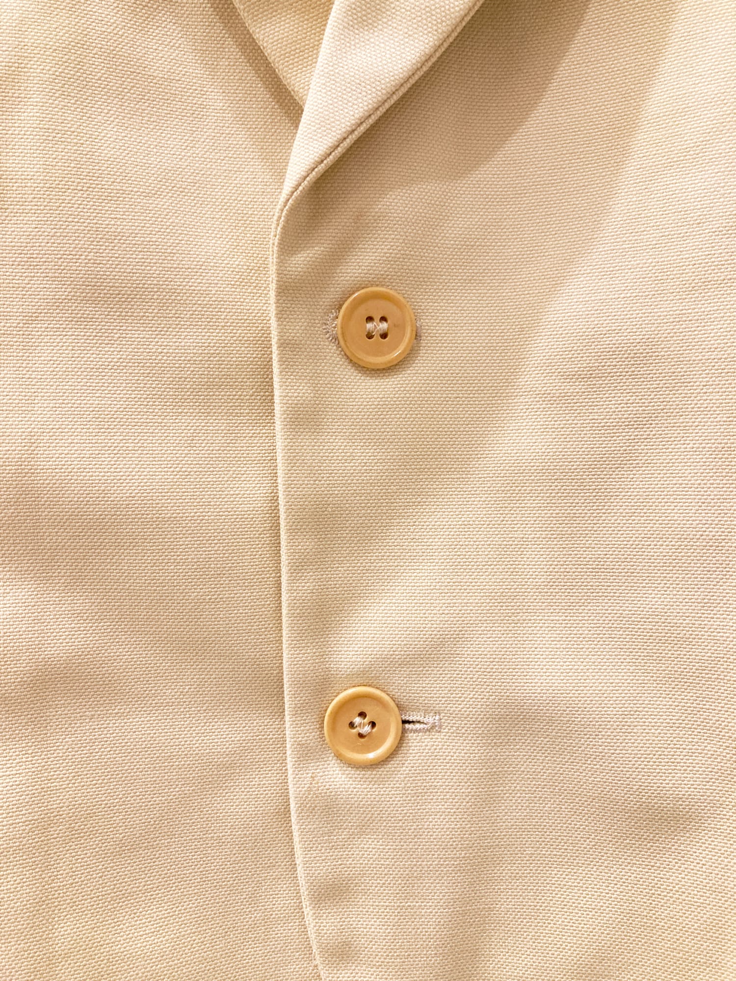 Dirk Bikkembergs Hommes 1990s beige cotton canvas waistcoat - size 44 XS