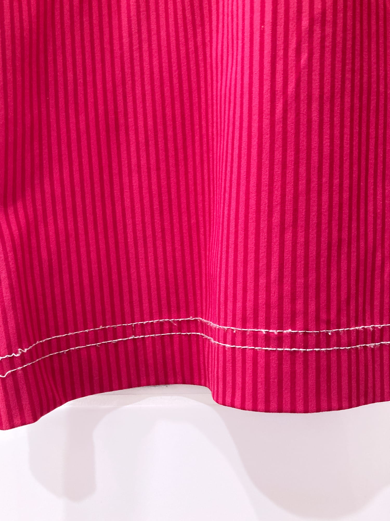 Dirk Bikkembergs grey marle rib knit tank top with striped pink panels