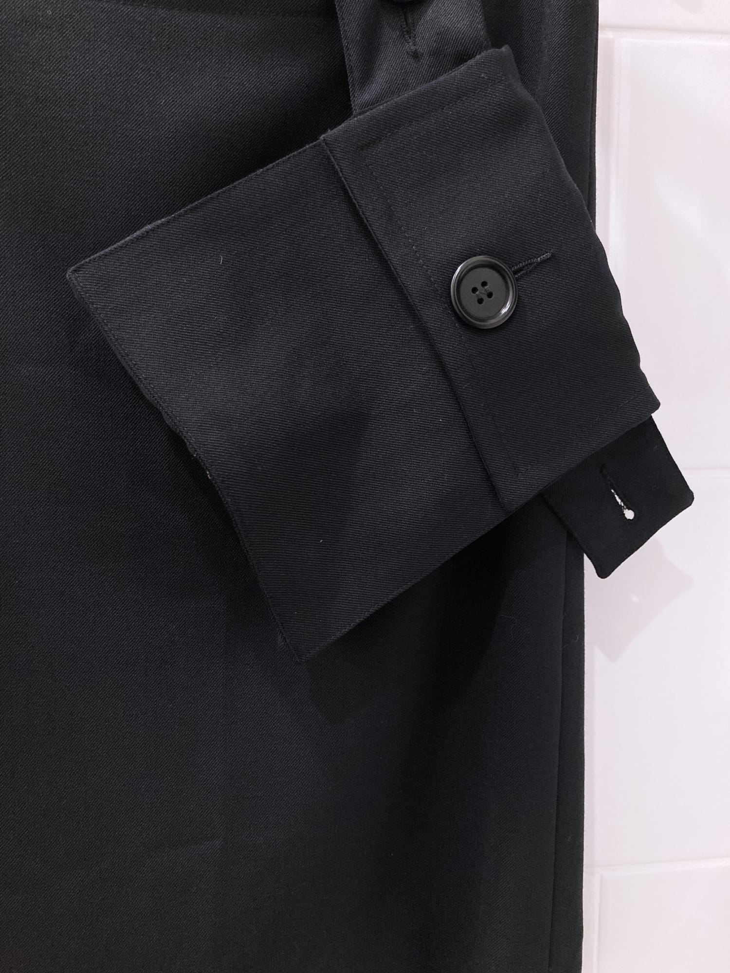 Dirk Bikkembergs winter 1998 black wool blend detachable side pocket skirt