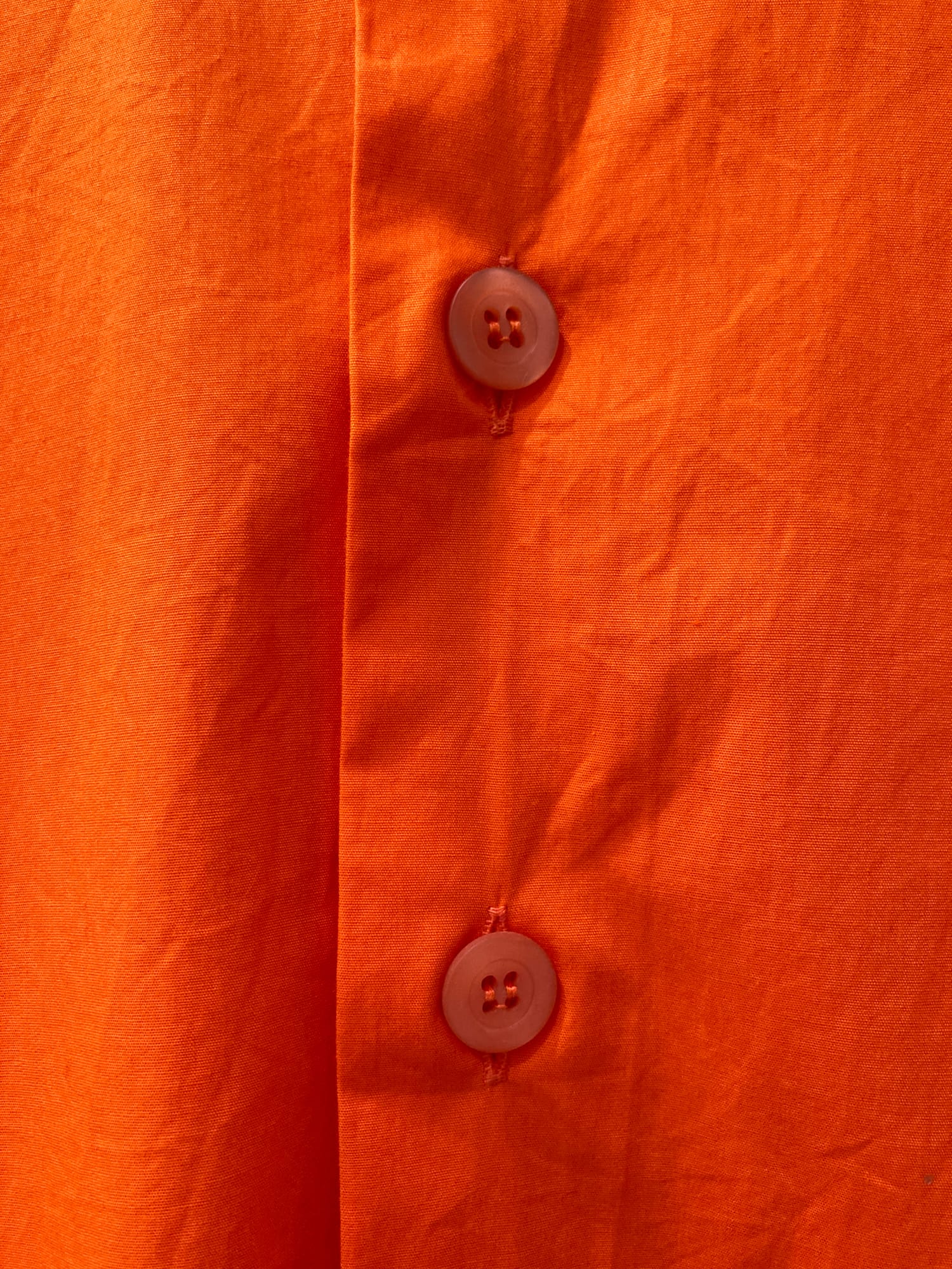 Dirk Bikkembergs 1990s 2000s orange cotton short sleeve shirt - S