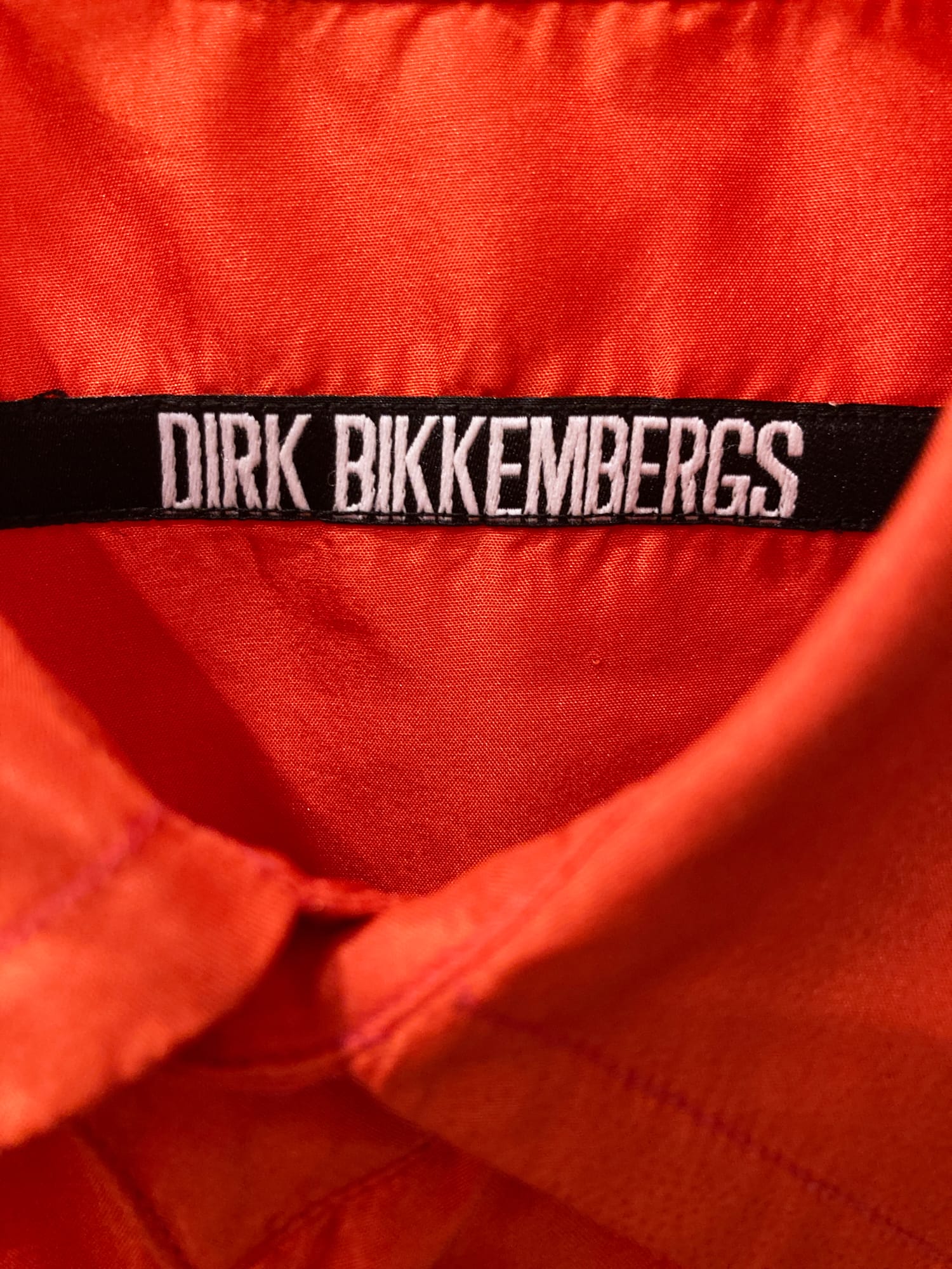 Dirk Bikkembergs 1990s 2000s red silk shirt - size M