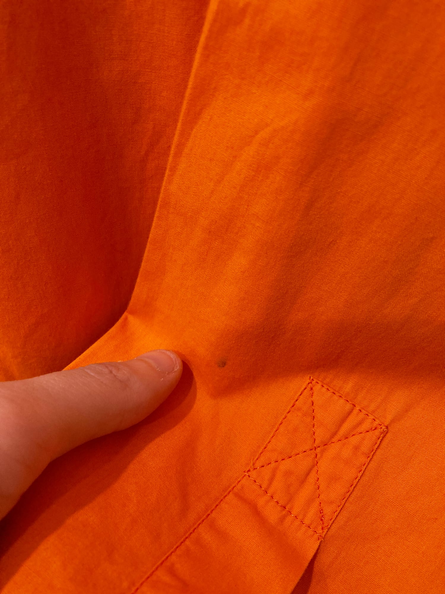 Dirk Bikkembergs Hommes 1990s orange cotton metal button shirt - M