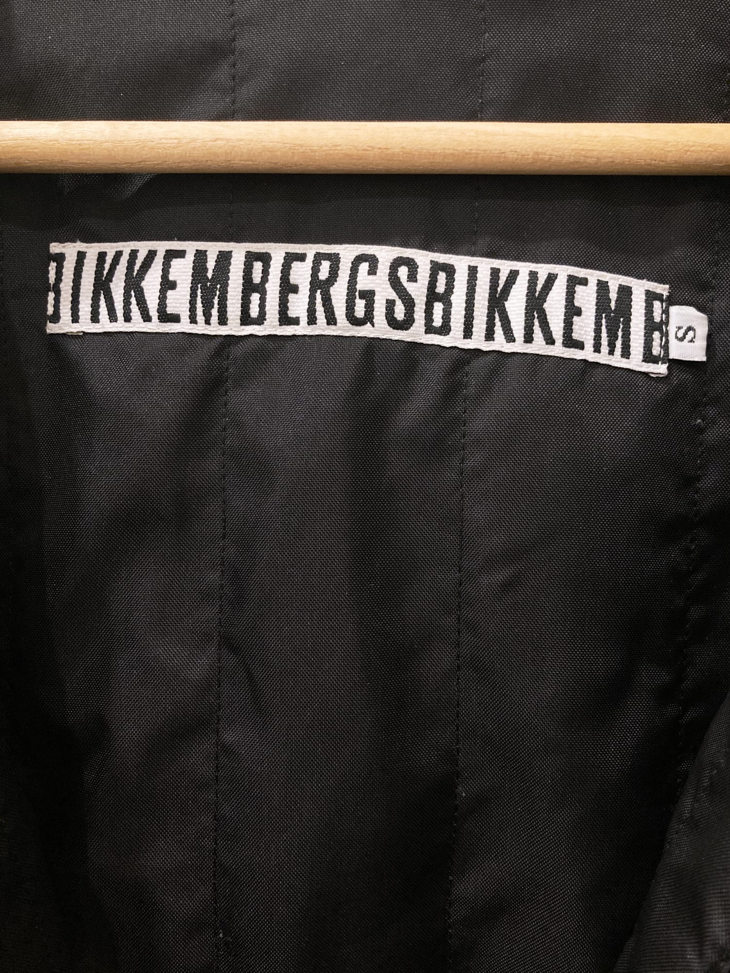 Dirk Bikkembergs 1990s 2000s quilted black wool hooded jacket - S