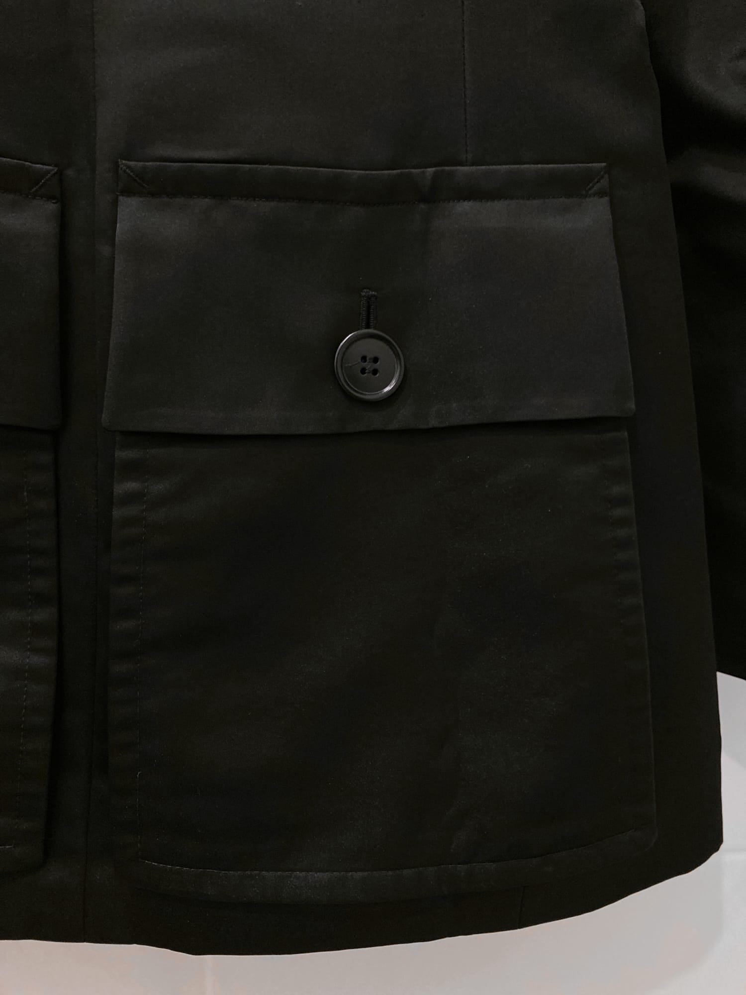 Dirk Bikkembergs Hommes Pour La Femme 1990s black satin back cargo 