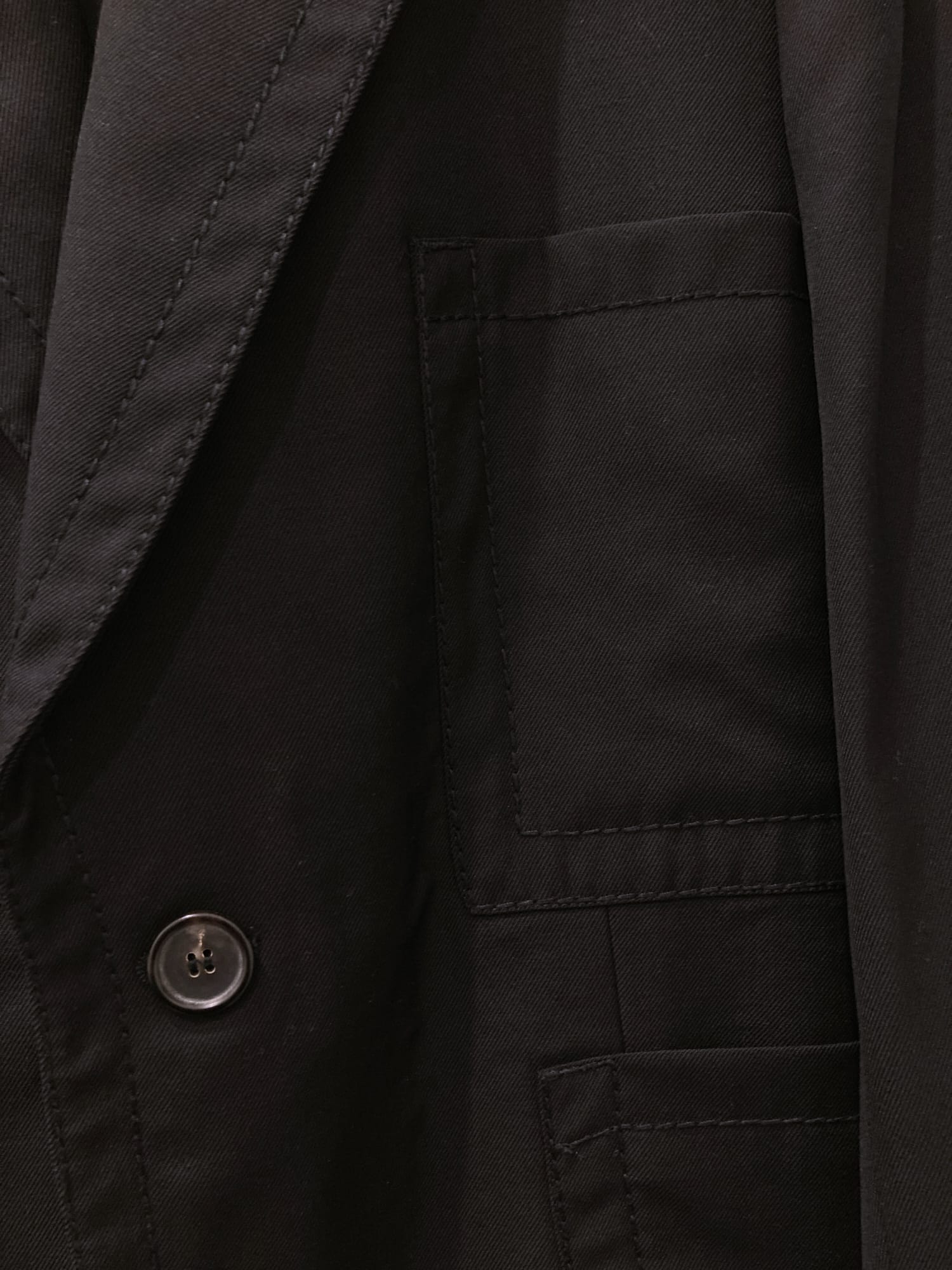 Dirk Bikkembergs 1990s 2000s black wool topstitched two button blazer - size 46
