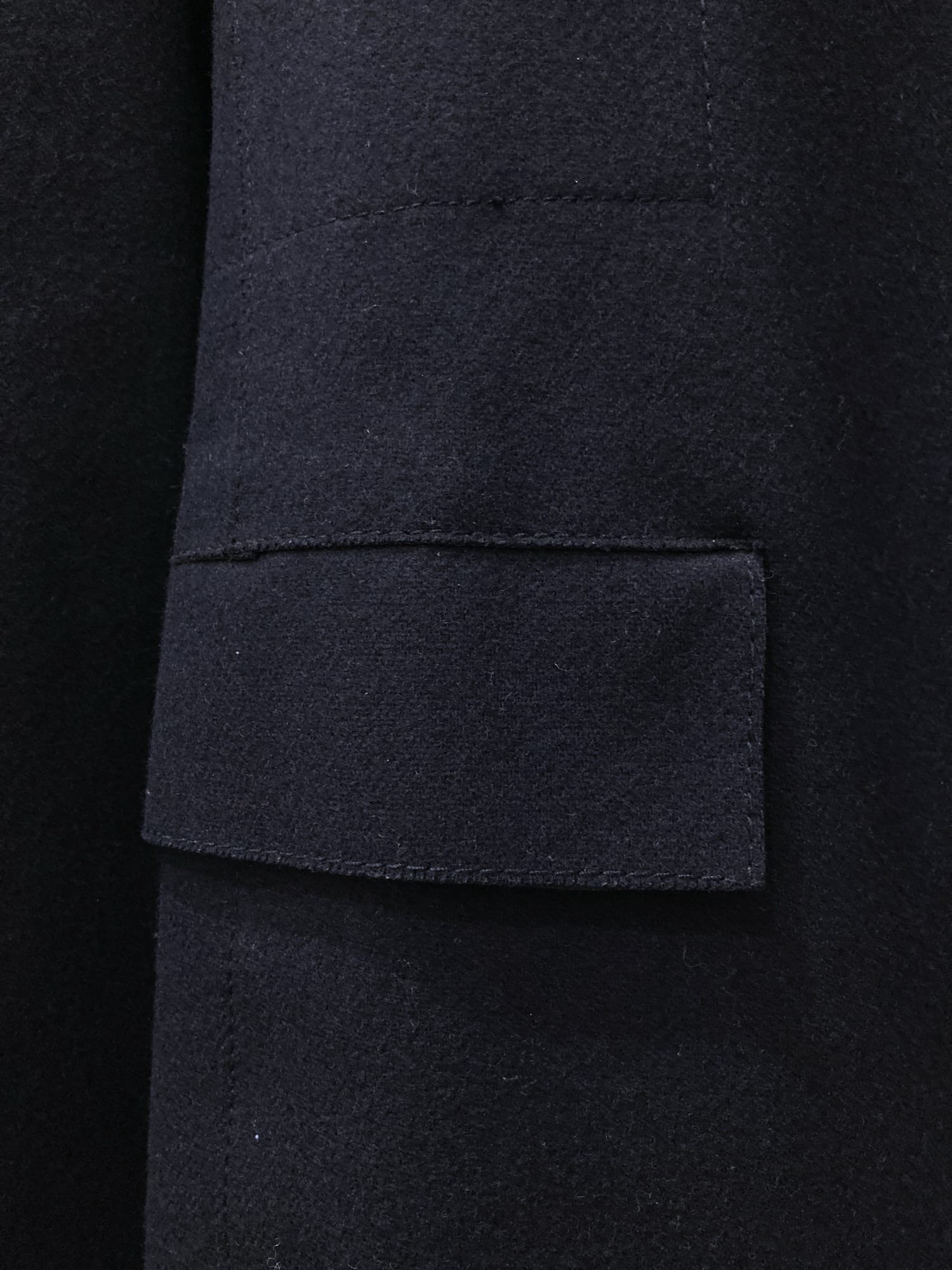 Dirk Bikkembergs 1990s 2000s dark navy wool blazer with bonded vinyl lining