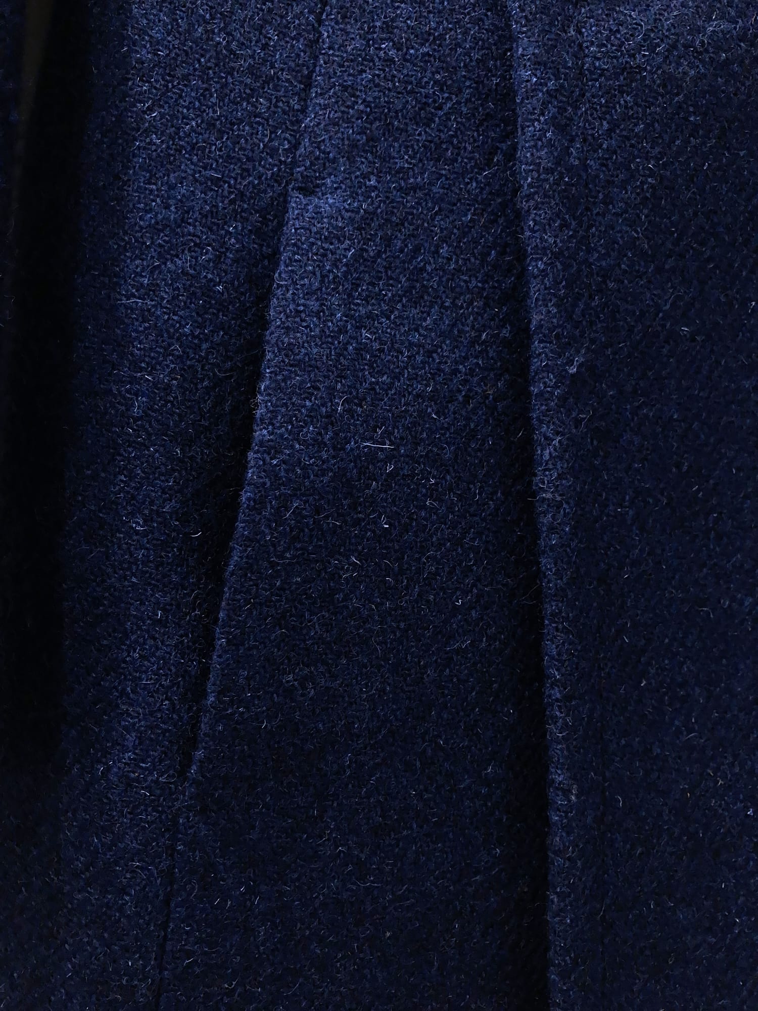 Dirk Bikkembergs 1990s blue wool tweed peak lapel short coat 