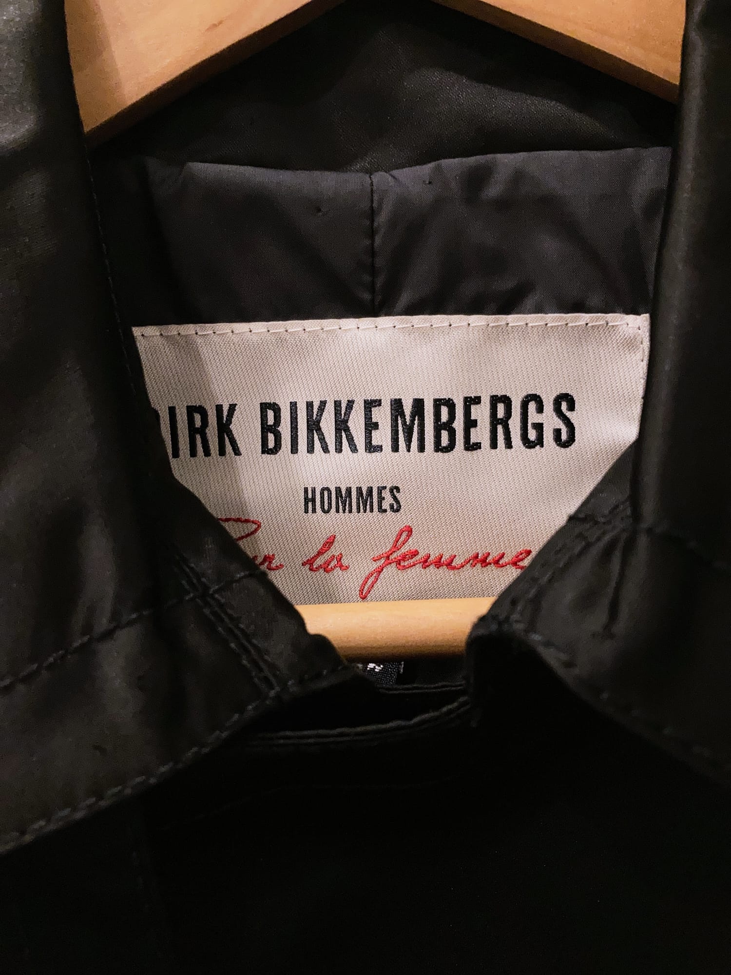 Dirk Bikkembergs Hommes Pour La Femme 1990s black satin trench coat