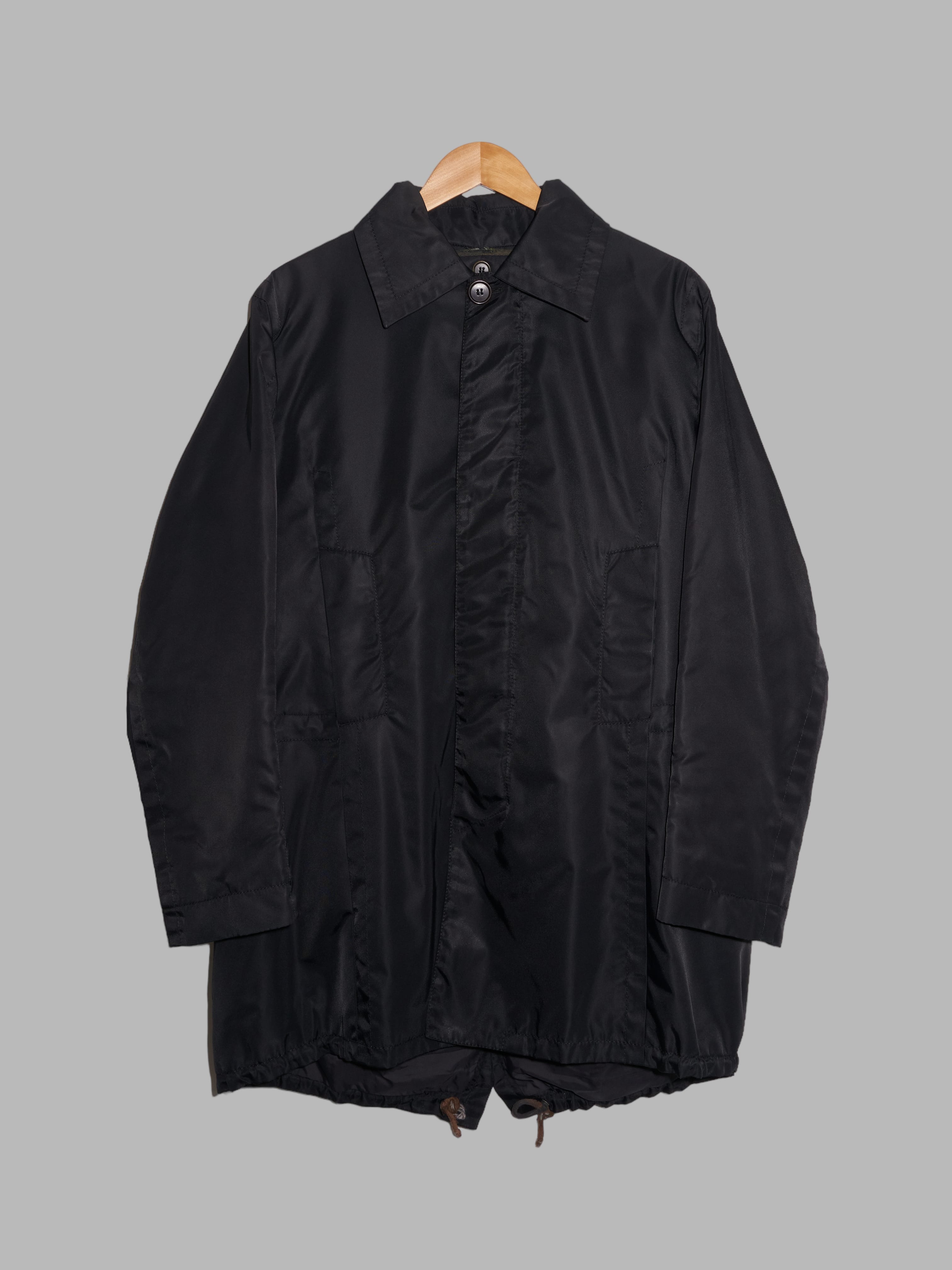 Dirk Bikkembergs 1990s black nylon back cargo pocket coat – Filter store