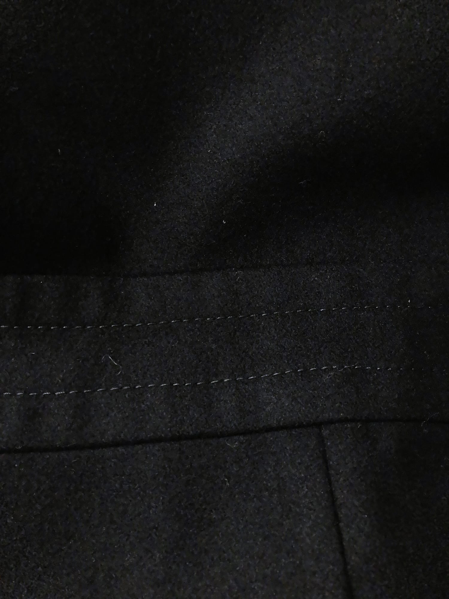 Dirk Bikkembergs 1990s black wool melton exaggerated lapel coat - size 46