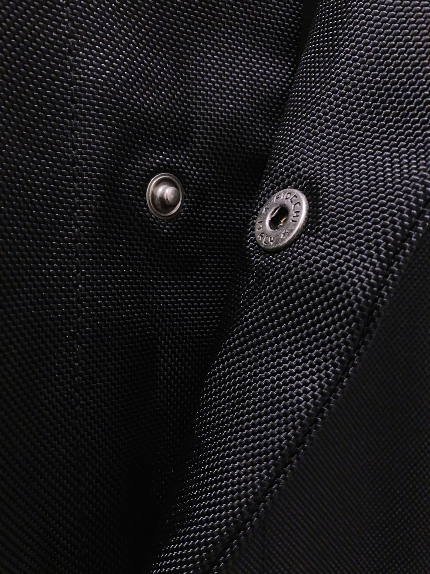 Dirk Bikkembergs Hommes 1990s black ballistic nylon snap button coat